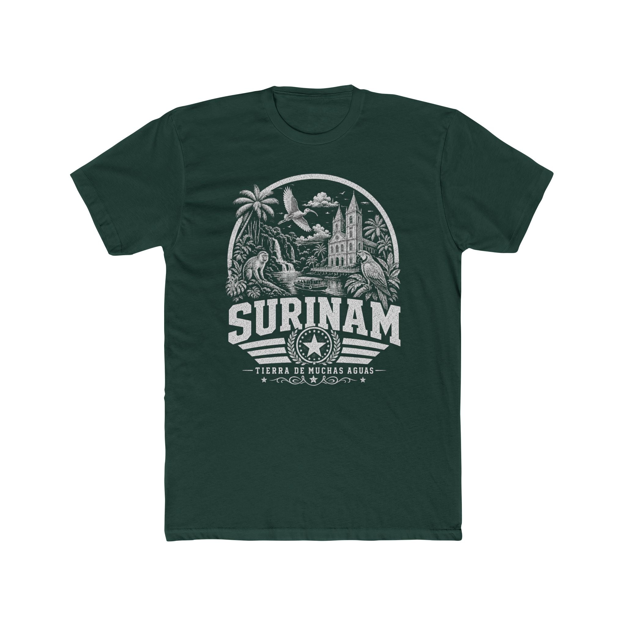 Surinam vintage landmarks men's tee — iconic landmark design | Nameshi Destinations (view 7)