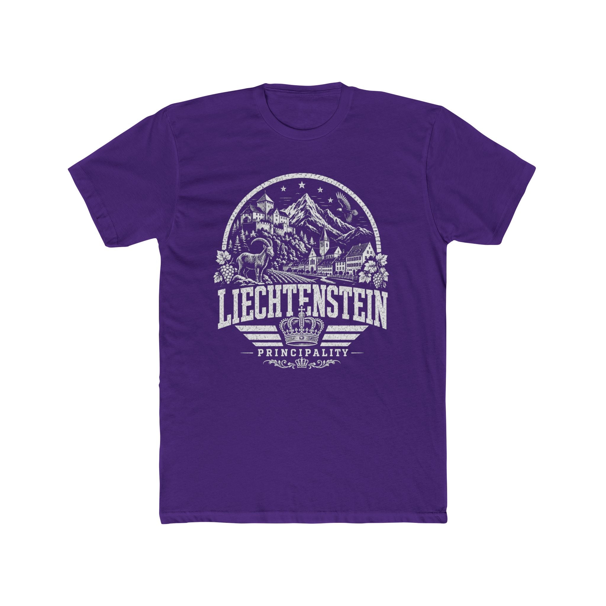 Liechtenstein vintage landmarks men's tee — iconic landmark design | Nameshi Destinations (view 13)