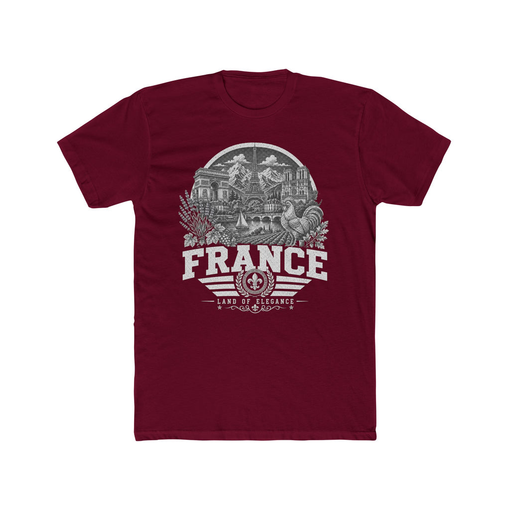 France vintage landmarks men's tee — iconic landmark design | Nameshi Destinations (view 14)