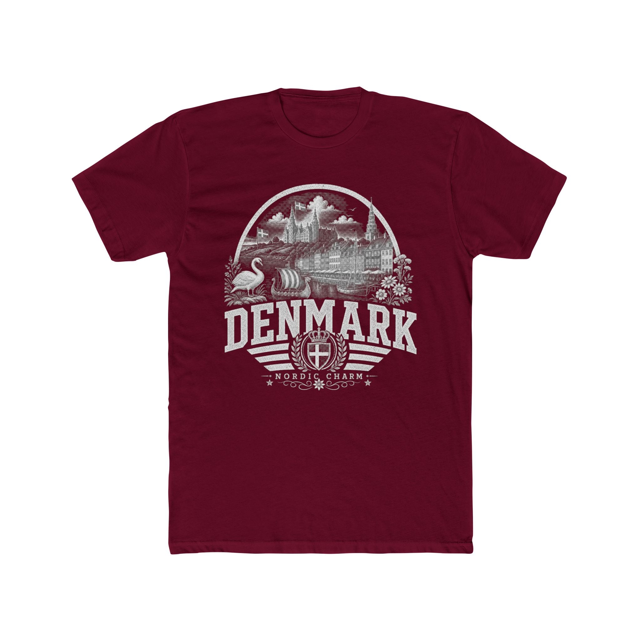 Denmark vintage landmarks men's tee — iconic landmark design | Nameshi Destinations (view 14)