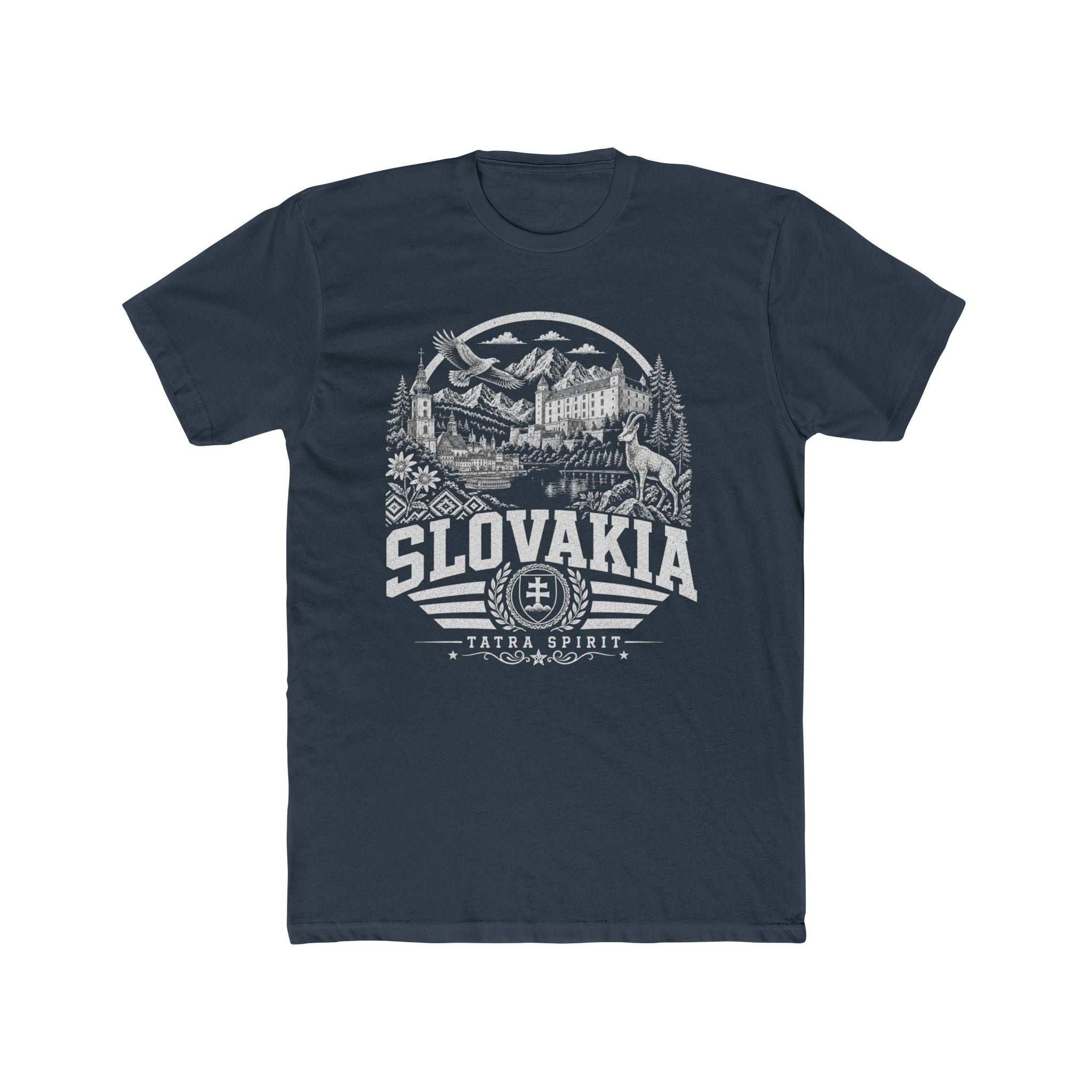 Slovakia vintage landmarks men's tee — iconic landmark design | Nameshi Destinations (view 8)