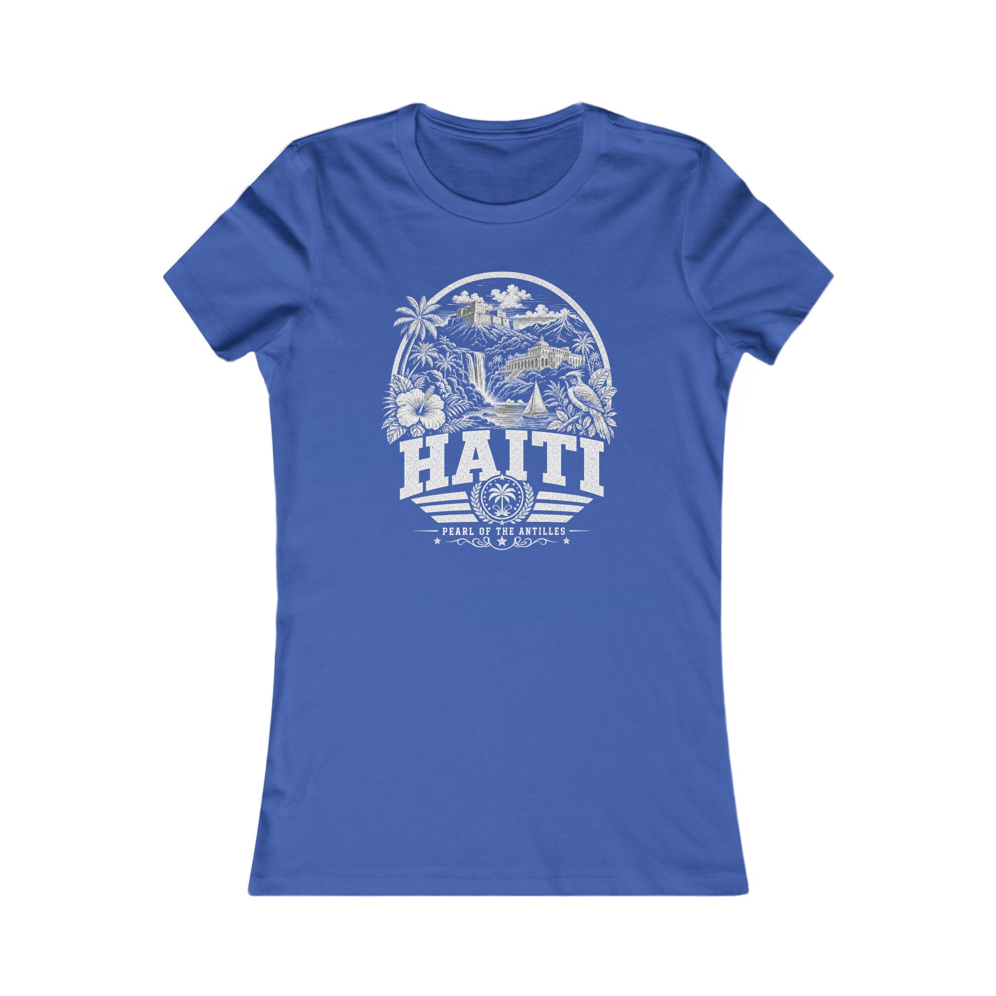 Haiti vintage landmarks women's tee — iconic landmark design | Nameshi Destinations (view 3)