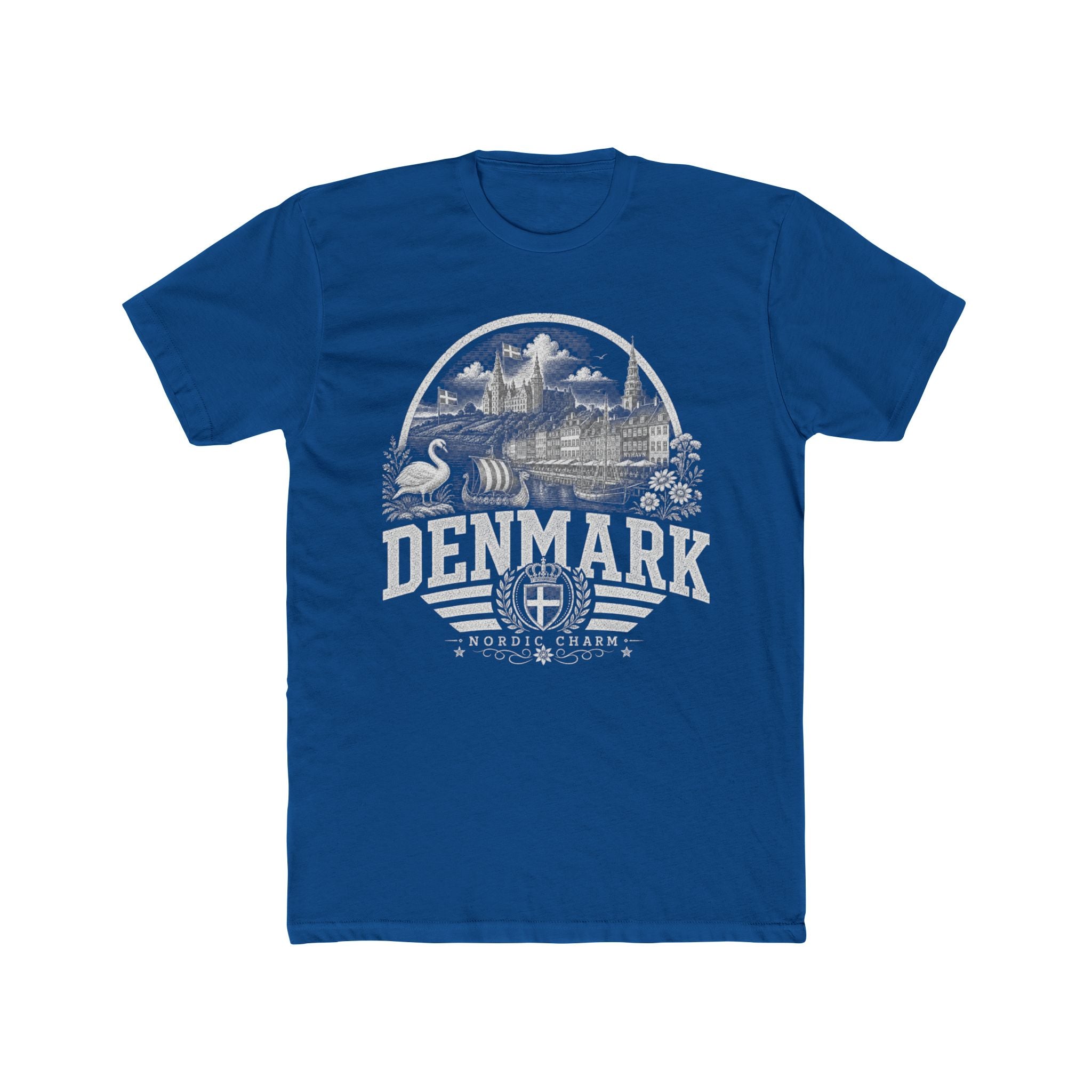 Denmark vintage landmarks men's tee — iconic landmark design | Nameshi Destinations (view 10)