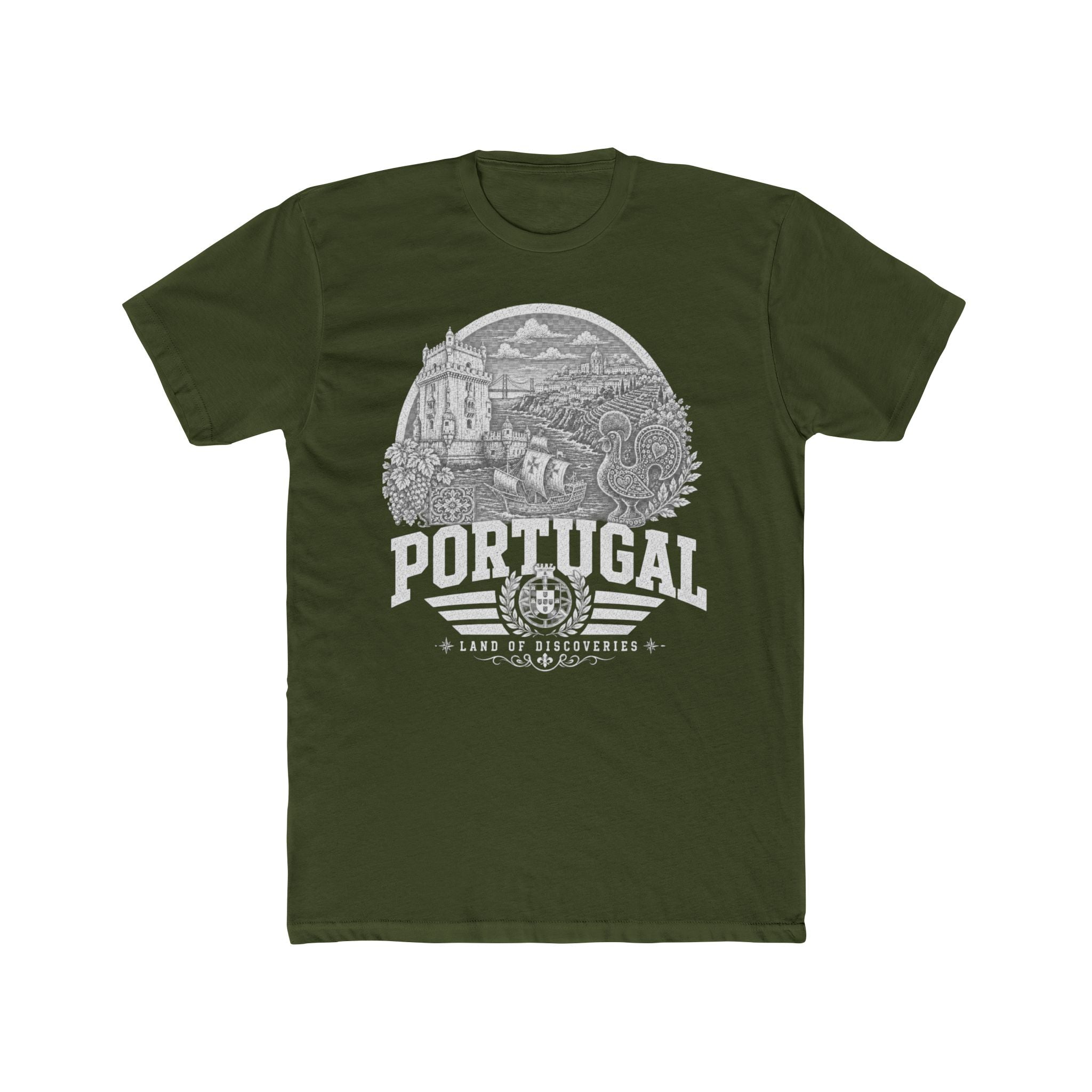 Portugal vintage landmarks men's tee — iconic landmark design | Nameshi Destinations (view 4)