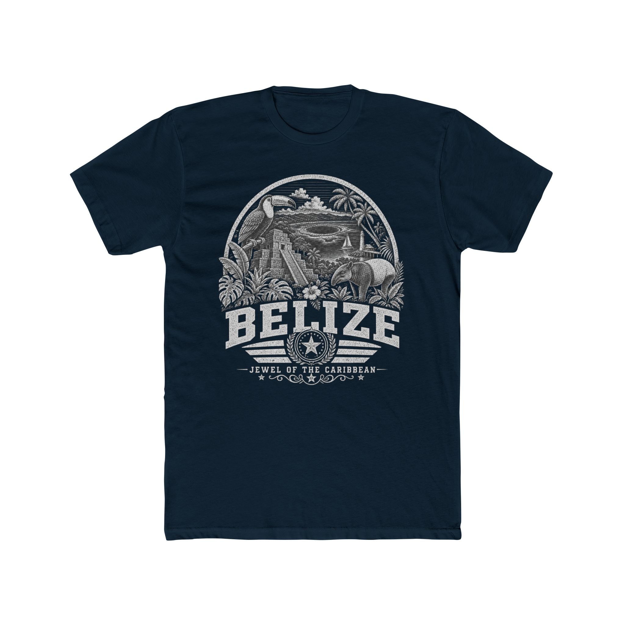 Belize vintage landmarks men's tee — iconic landmark design | Nameshi Destinations (view 12)