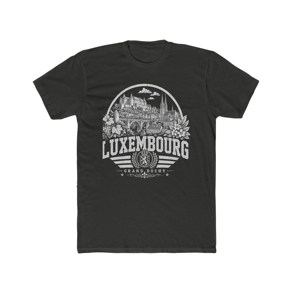 Luxembourg vintage landmarks men's tee — iconic landmark design | Nameshi Destinations (view 5)