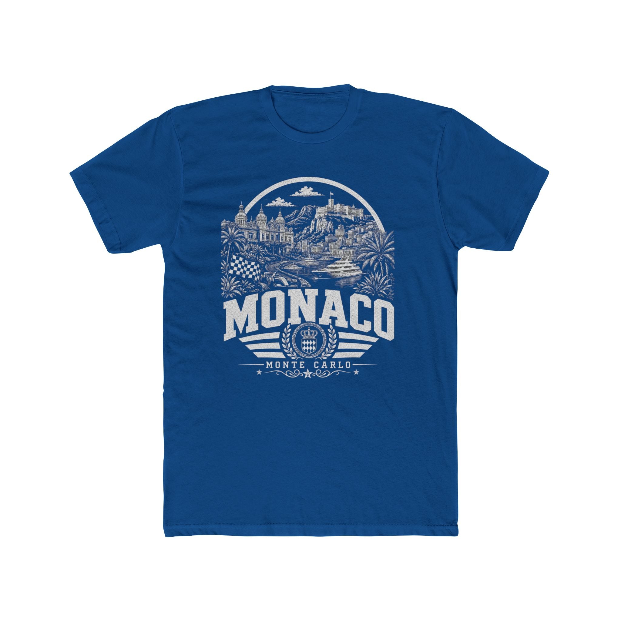 Monaco vintage landmarks men's tee — iconic landmark design | Nameshi Destinations (view 10)