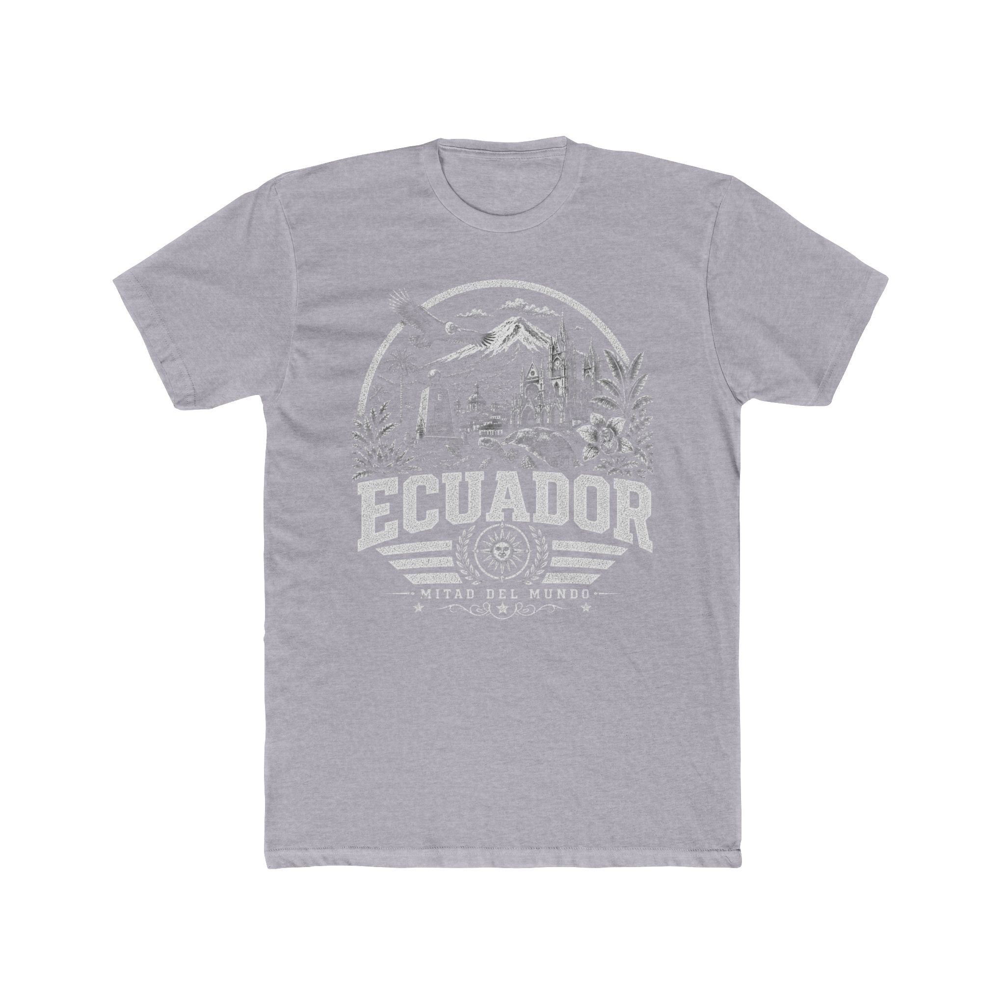 Ecuador vintage landmarks men's tee — iconic landmark design | Nameshi Destinations (view 3)