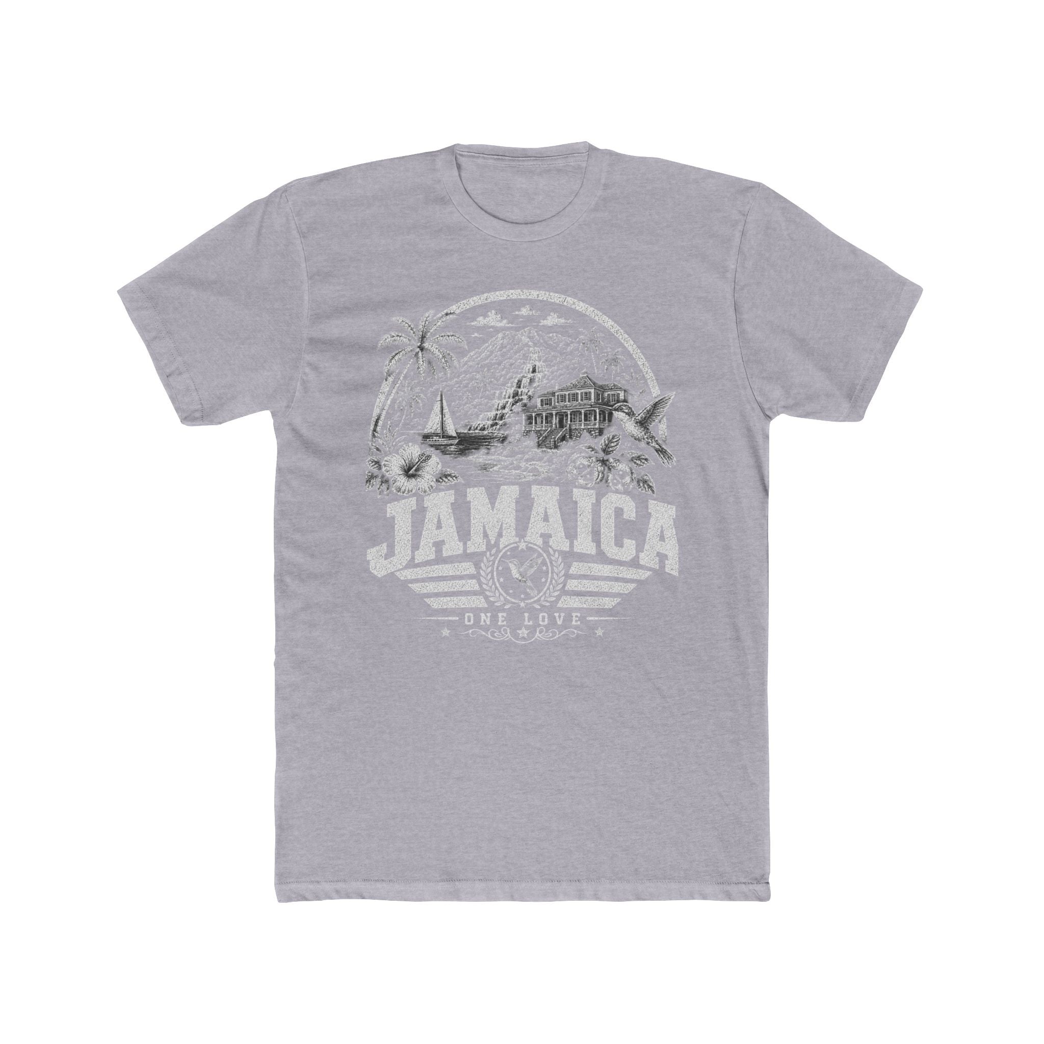 Jamaica vintage landmarks men's tee — iconic landmark design | Nameshi Destinations (view 3)