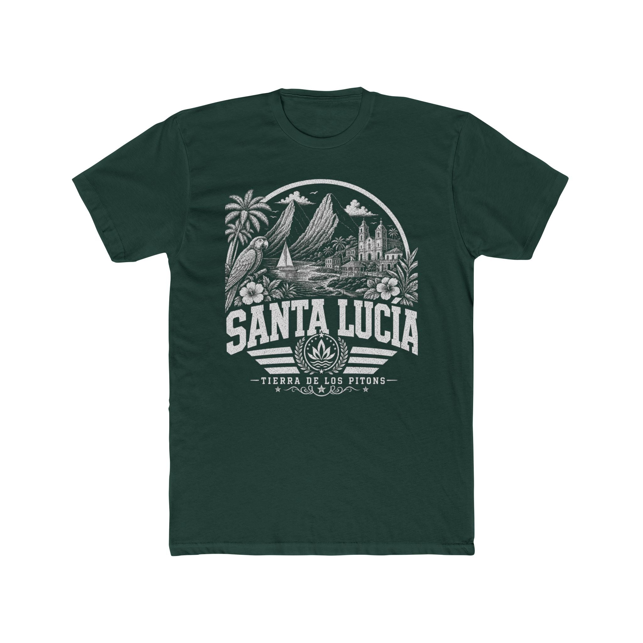 Santa Lucía vintage landmarks men's tee — iconic landmark design | Nameshi Destinations (view 7)