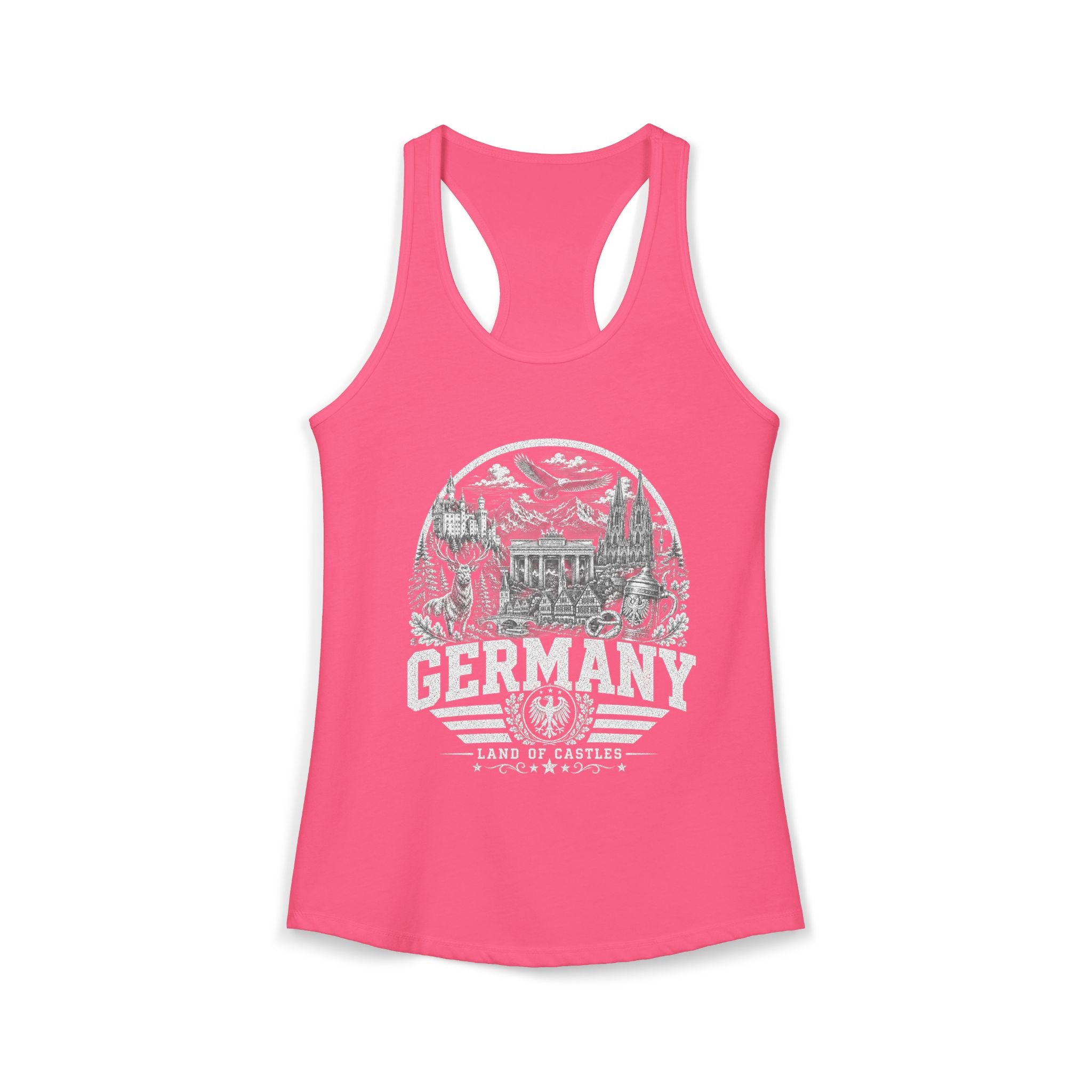 Germany vintage landmarks tank top — iconic landmark design | Nameshi Destinations (view 14)