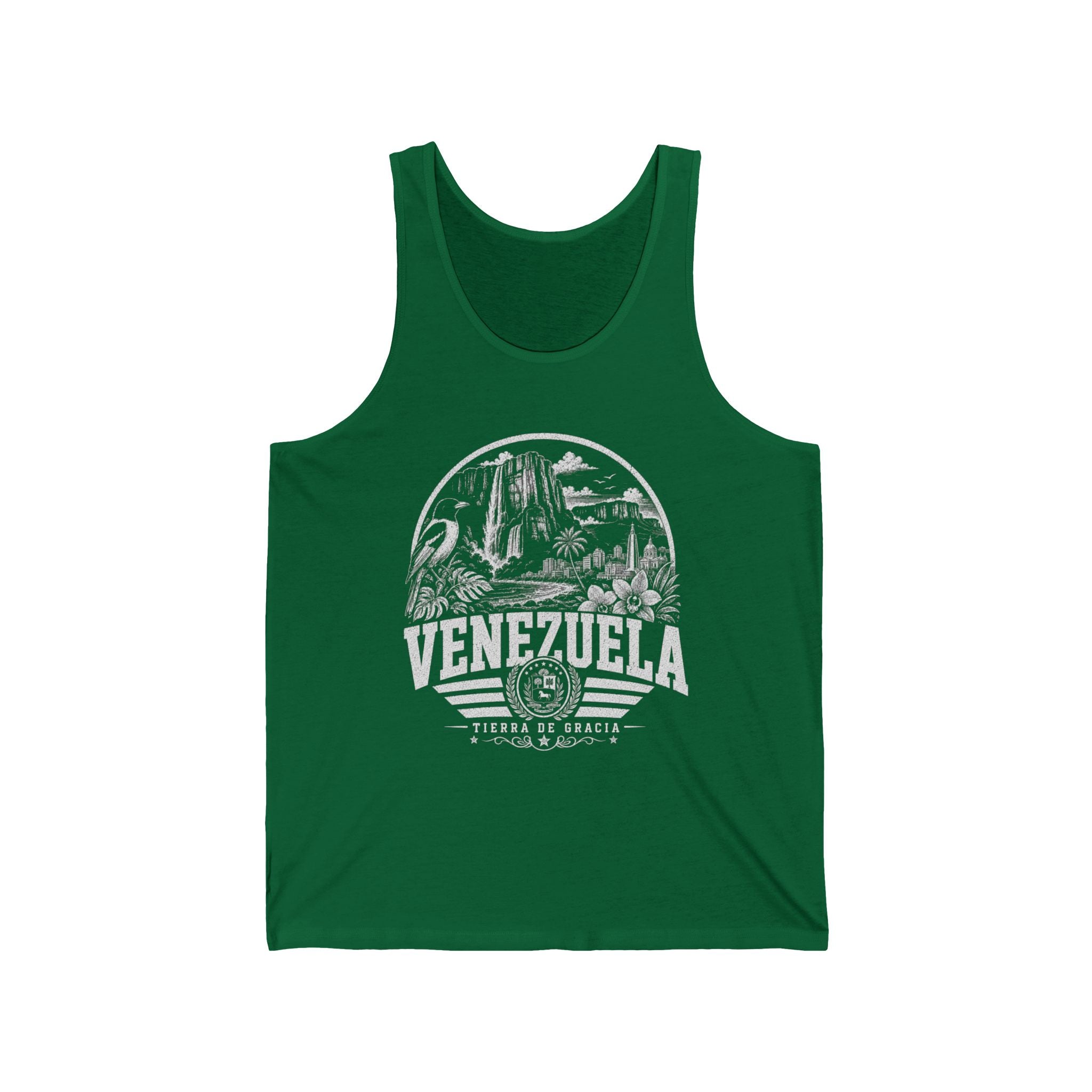 Venezuela vintage landmarks men's tee — iconic landmark design | Nameshi Destinations (view 4)