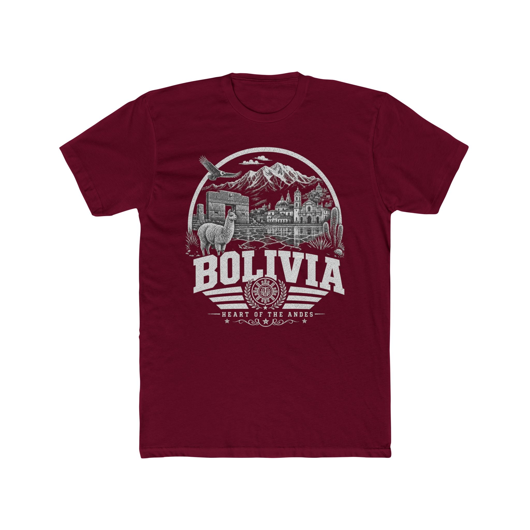 Bolivia vintage landmarks men's tee — iconic landmark design | Nameshi Destinations (view 14)