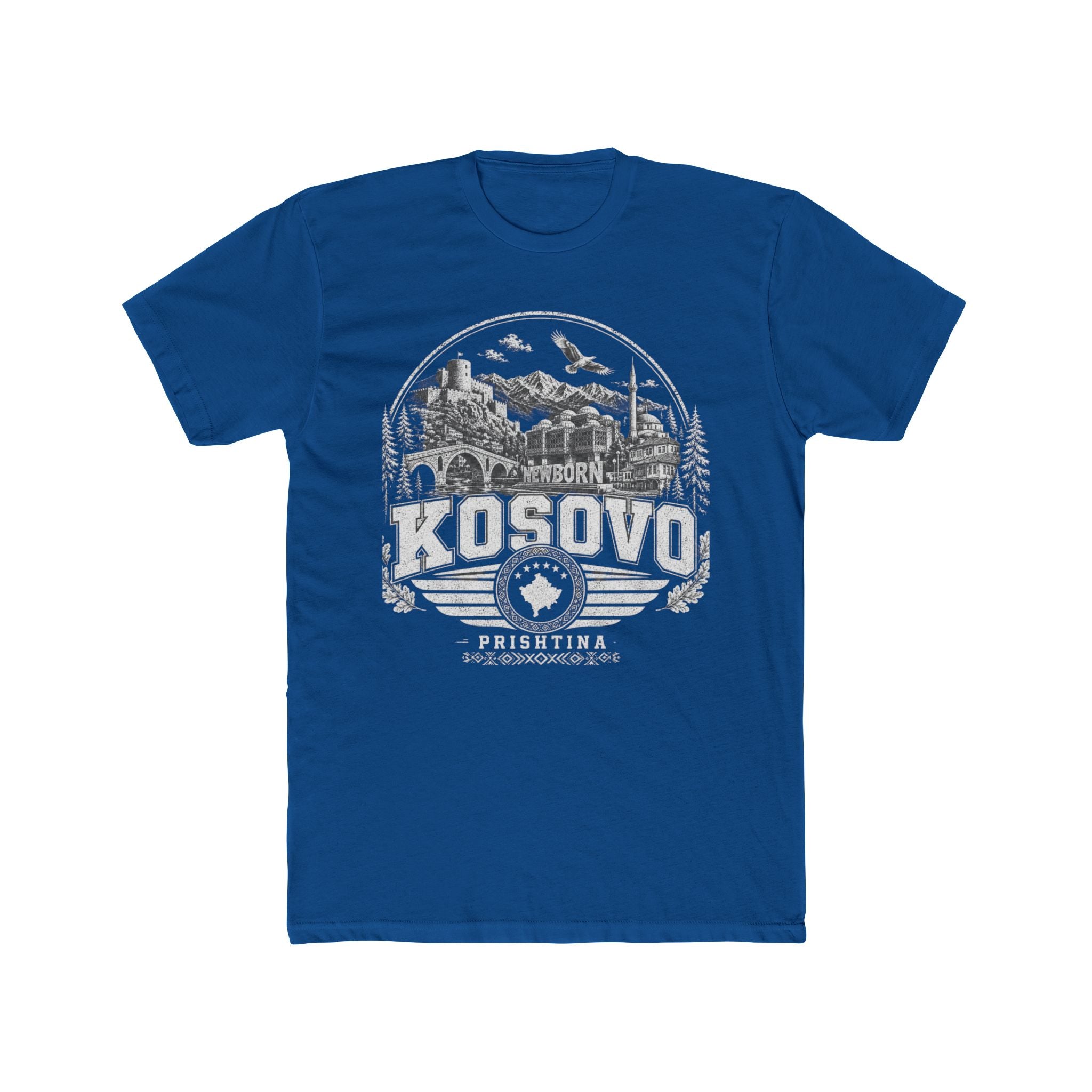 Kosovo vintage landmarks men's tee — iconic landmark design | Nameshi Destinations (view 10)