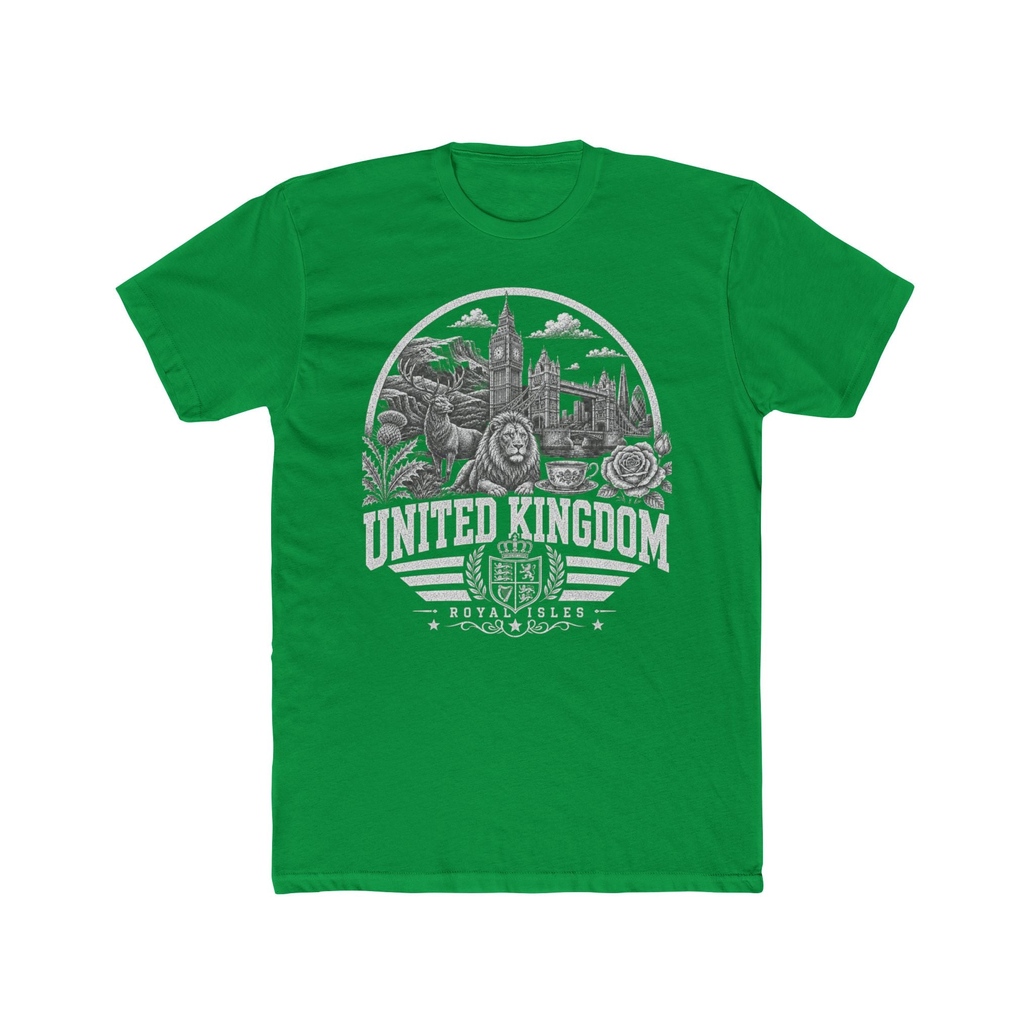 United Kingdom vintage landmarks men's tee — iconic landmark design | Nameshi Destinations (view 6)