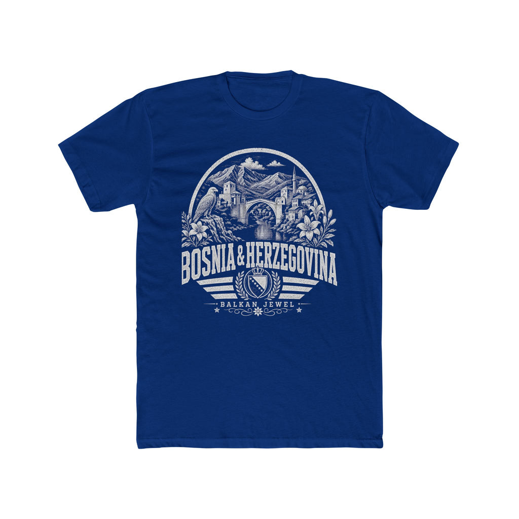 Bosnia y Herzegovina vintage landmarks men's tee — iconic landmark design | Nameshi Destinations (view 11)