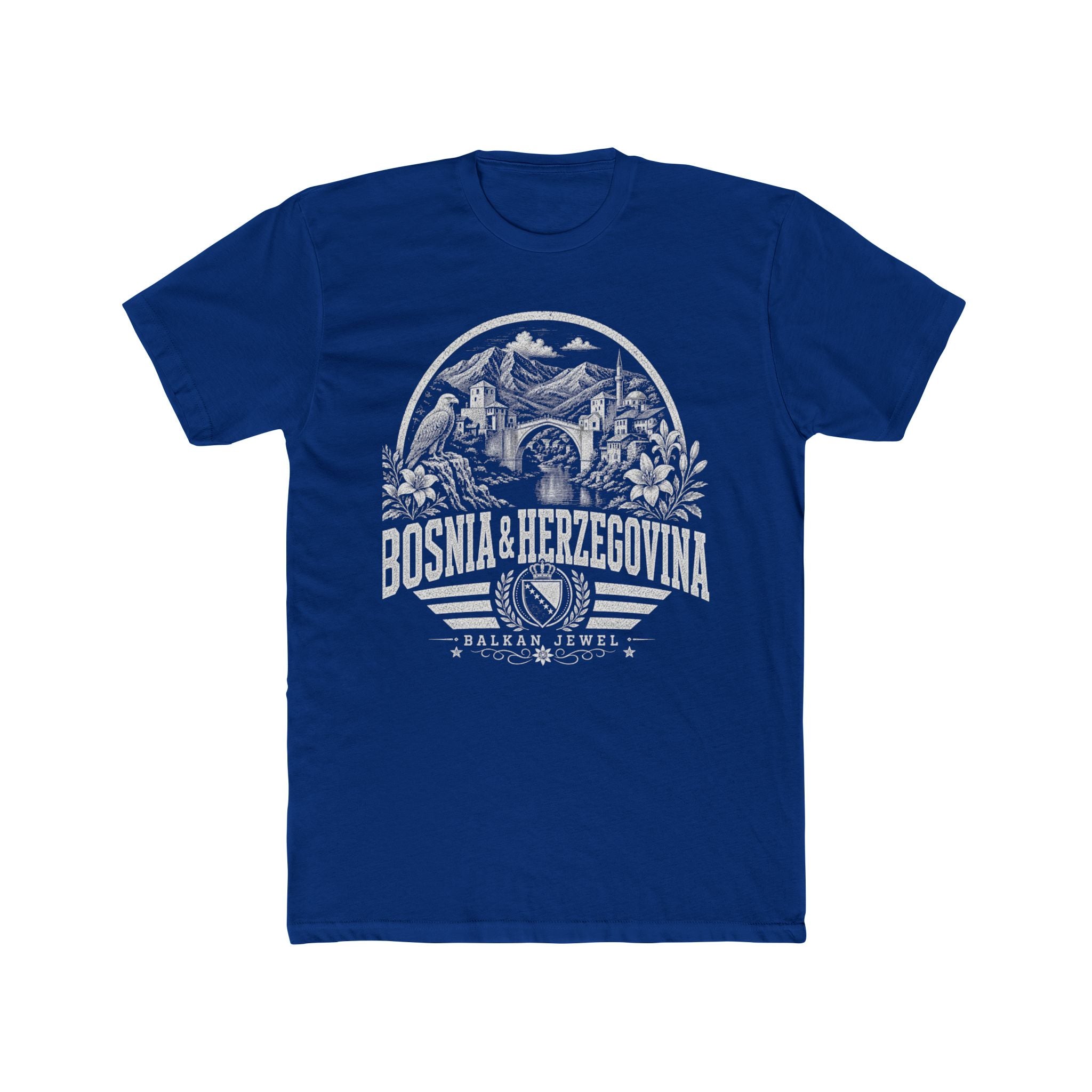 Bosnia y Herzegovina vintage landmarks men's tee — iconic landmark design | Nameshi Destinations (view 11)