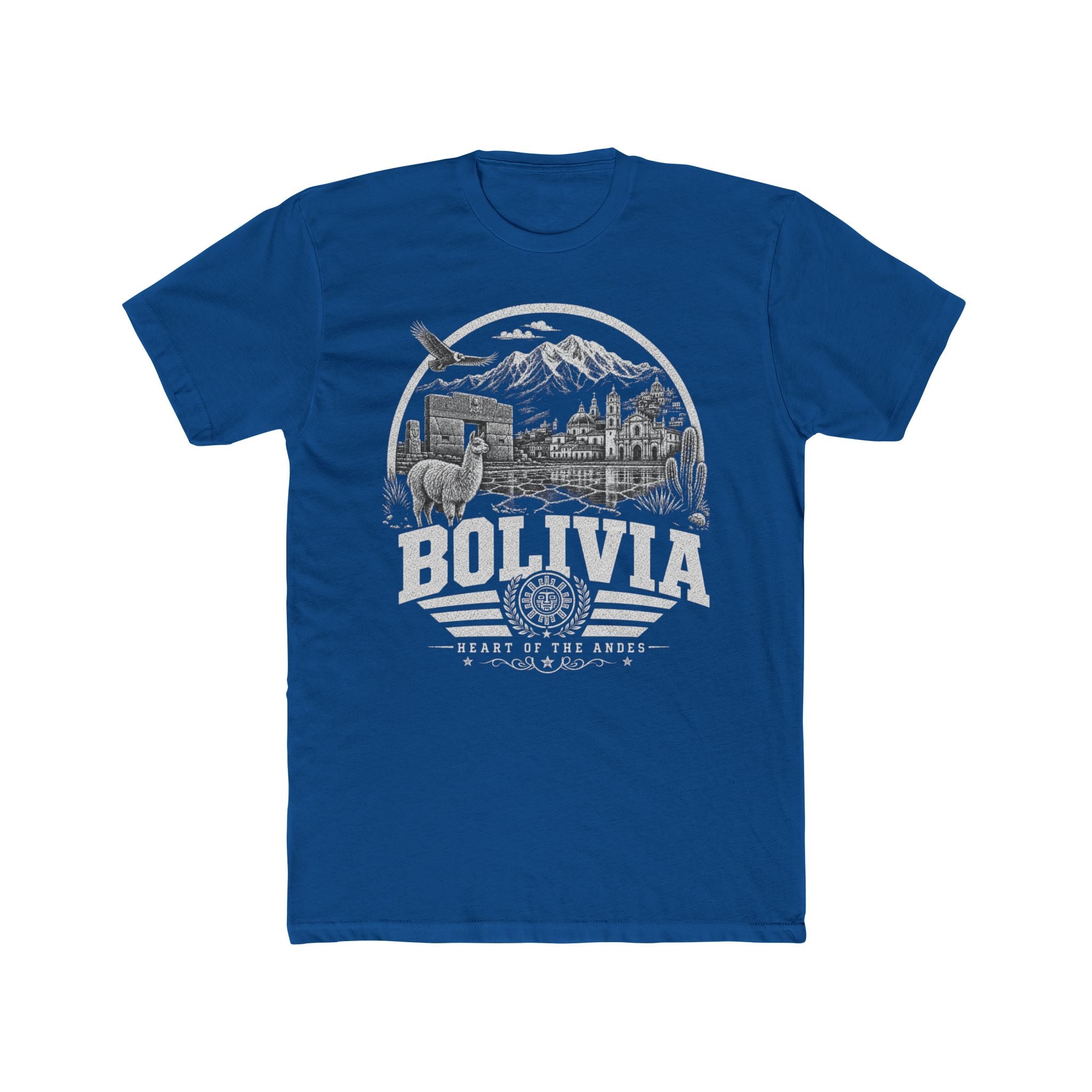 Bolivia vintage landmarks men's tee — iconic landmark design | Nameshi Destinations (view 10)