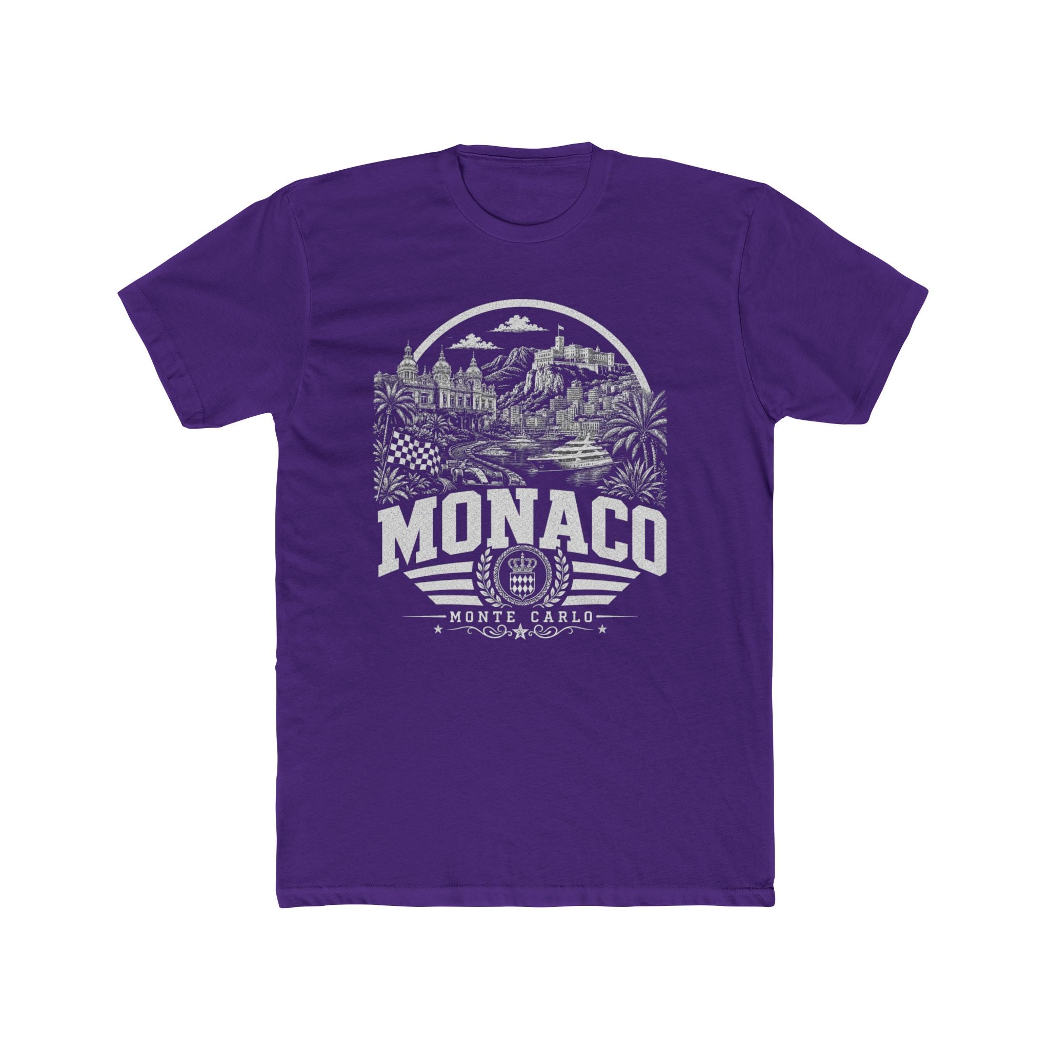 Monaco vintage landmarks men's tee — iconic landmark design | Nameshi Destinations (view 13)