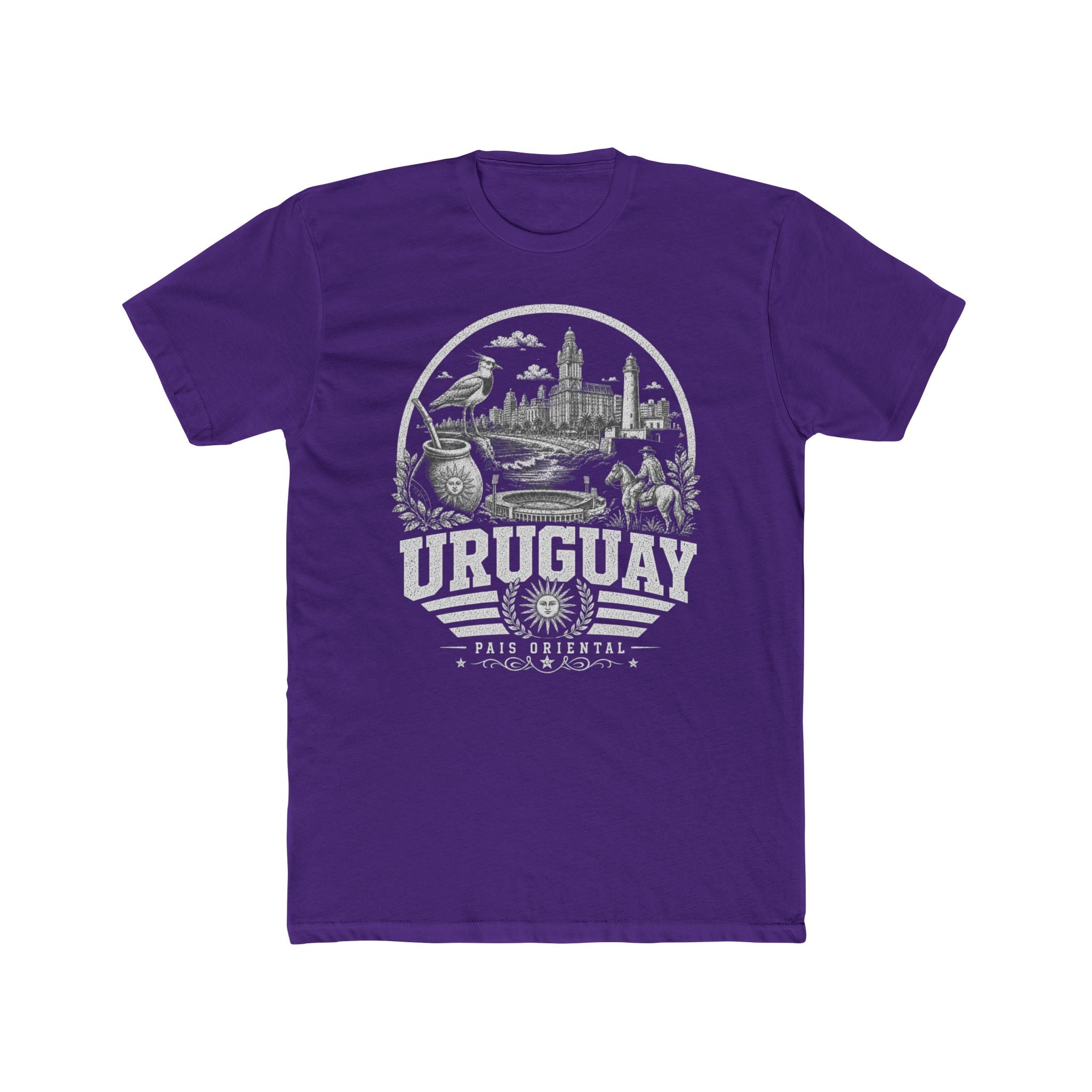 Uruguay vintage landmarks men's tee — iconic landmark design | Nameshi Destinations (view 13)