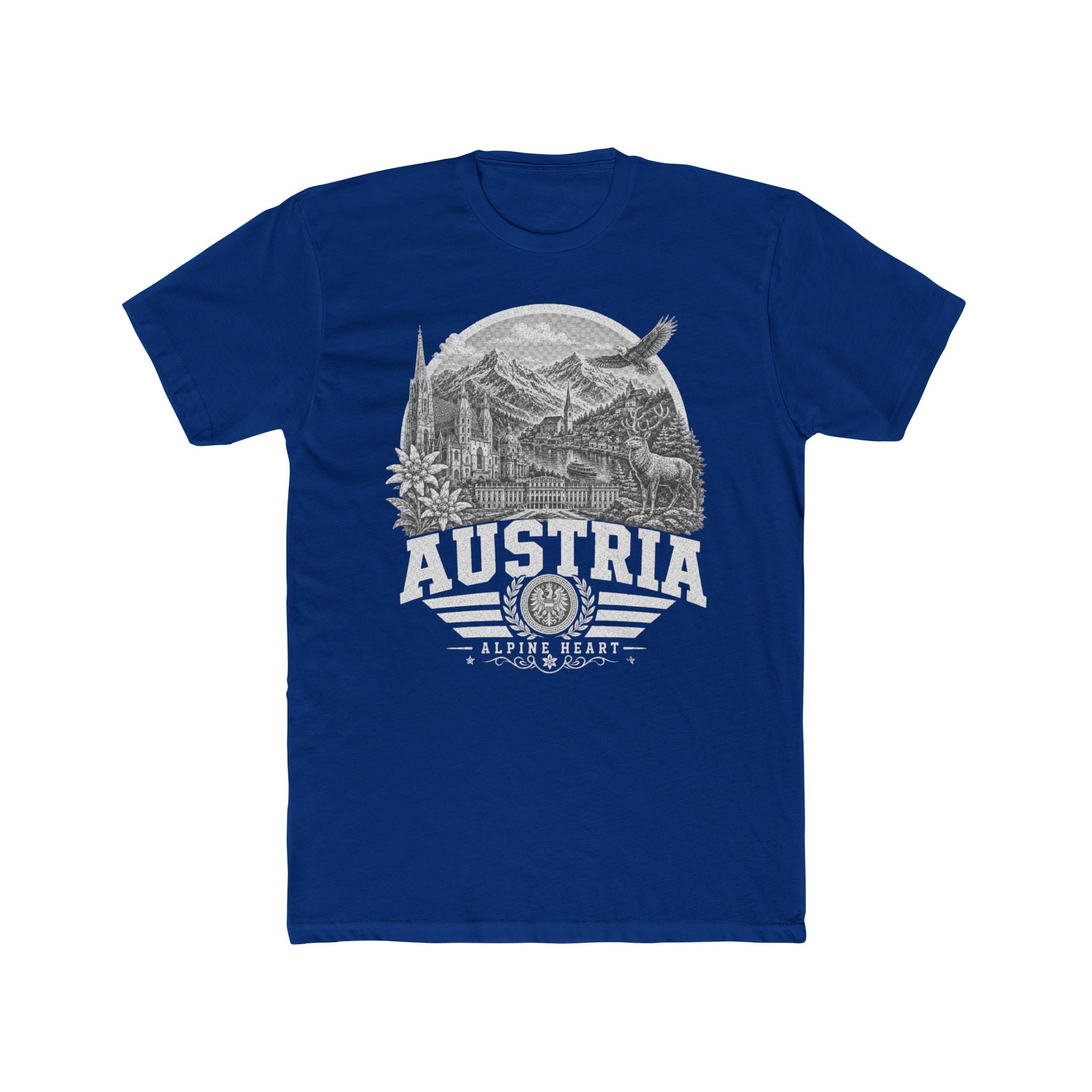 Austria vintage landmarks men's tee — iconic landmark design | Nameshi Destinations (view 11)