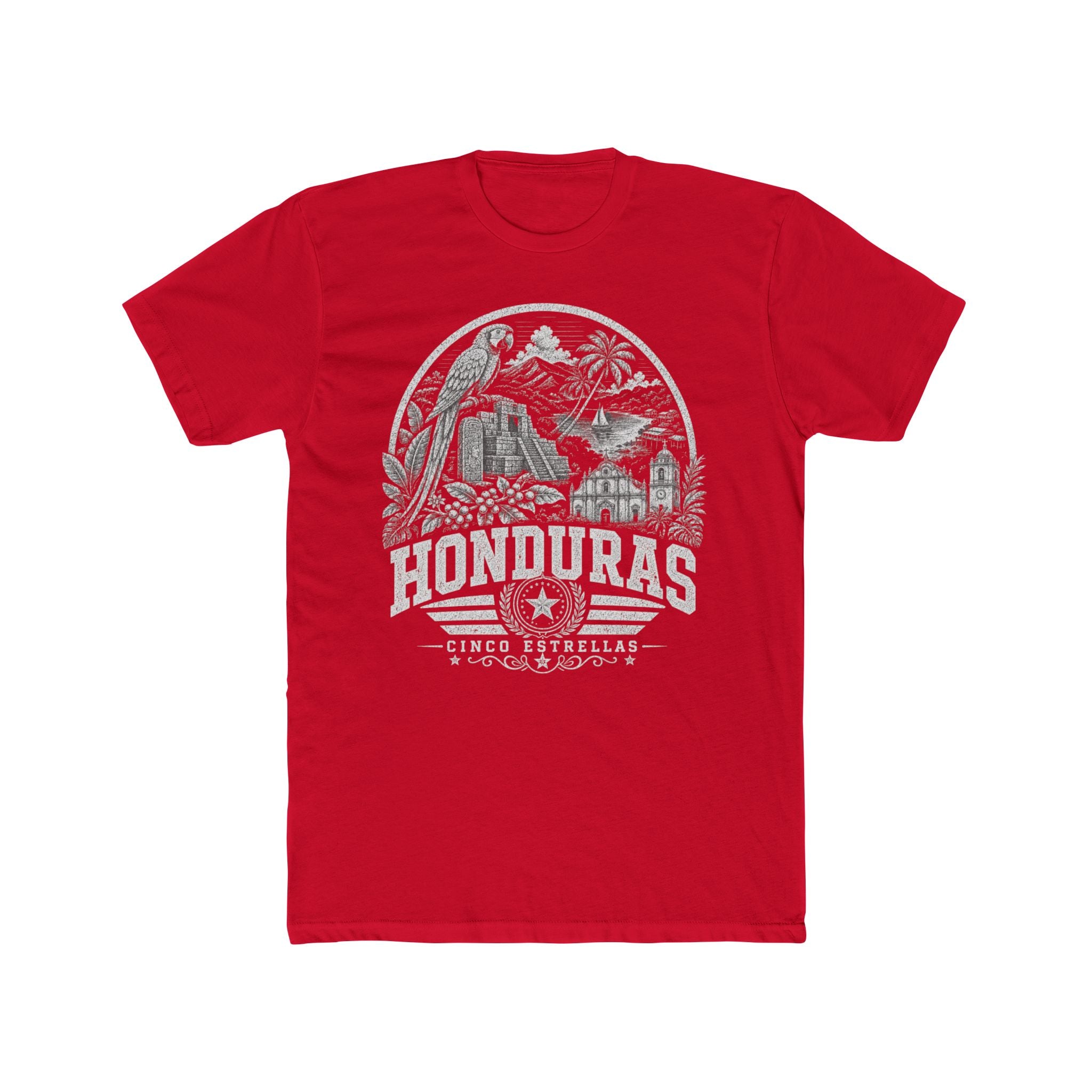 Honduras vintage landmarks men's tee — iconic landmark design | Nameshi Destinations (view 14)