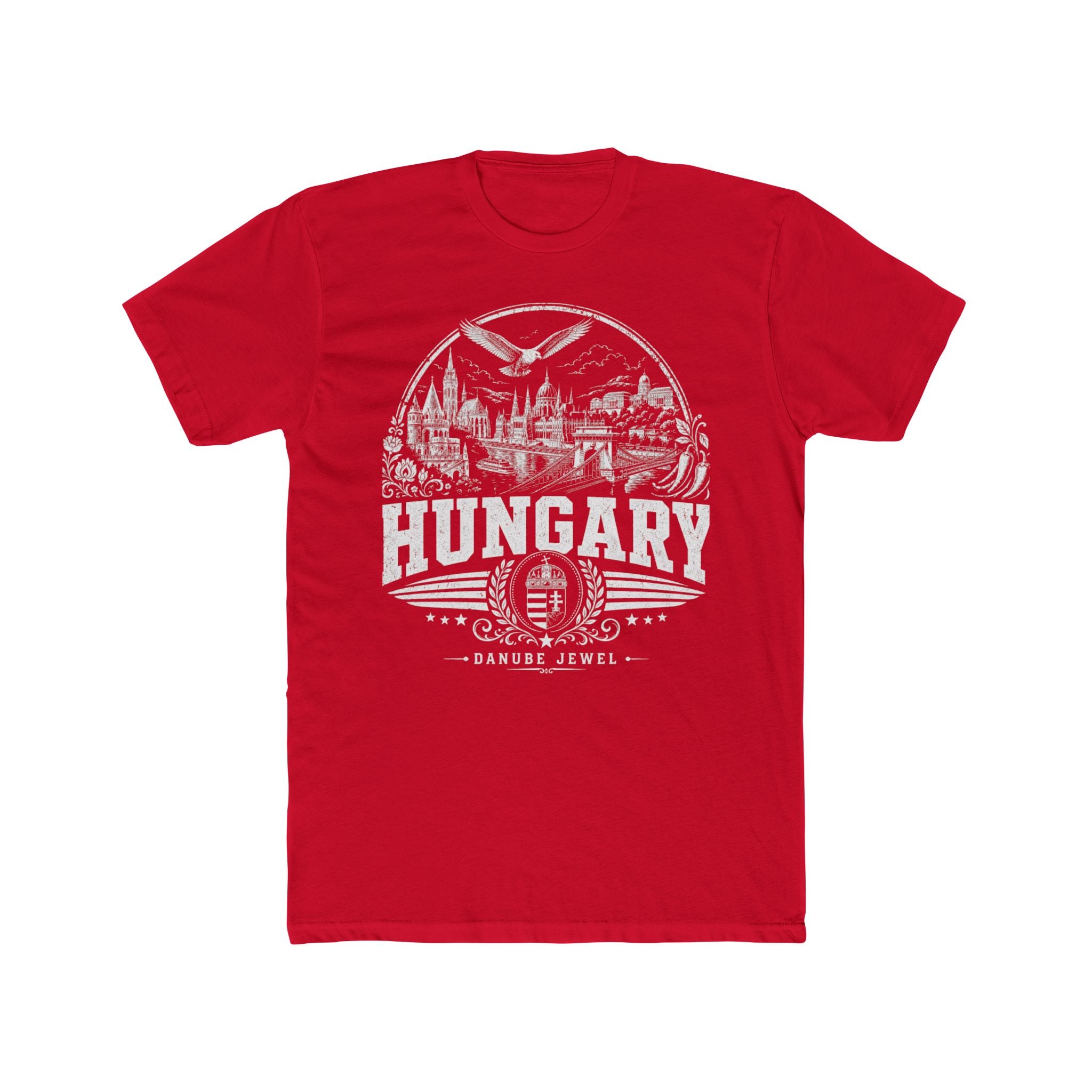 Hungary vintage landmarks men's tee — iconic landmark design | Nameshi Destinations (view 15)