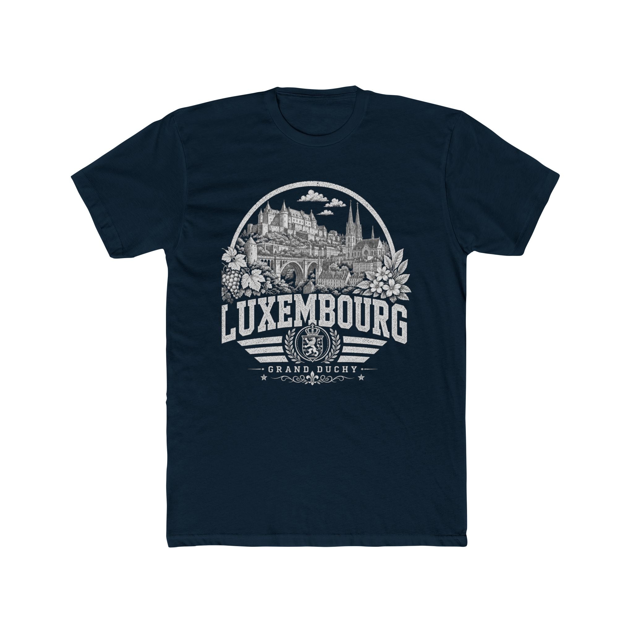 Luxembourg vintage landmarks men's tee — iconic landmark design | Nameshi Destinations (view 12)