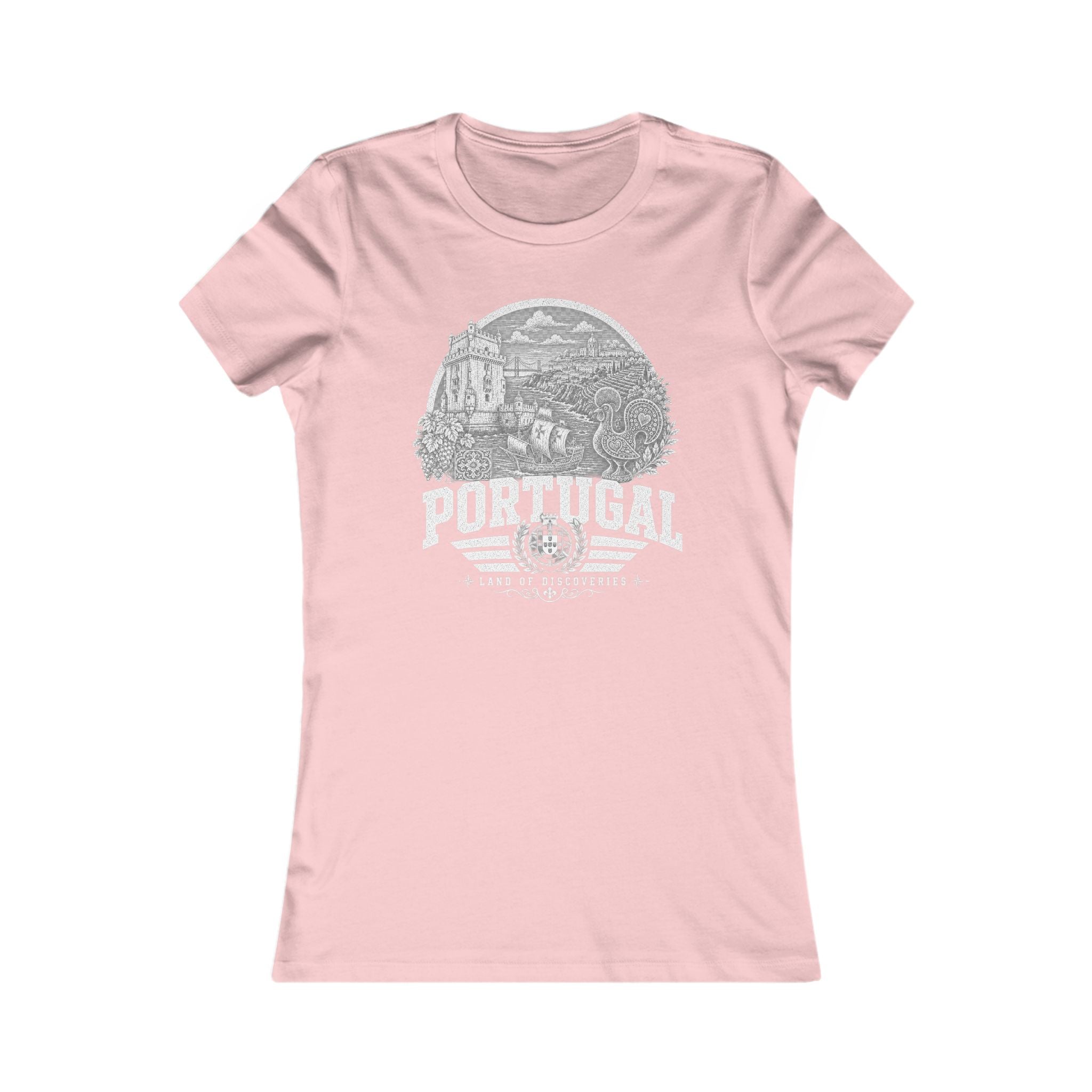 Portugal vintage landmarks women's tee — iconic landmark design | Nameshi Destinations (view 7)