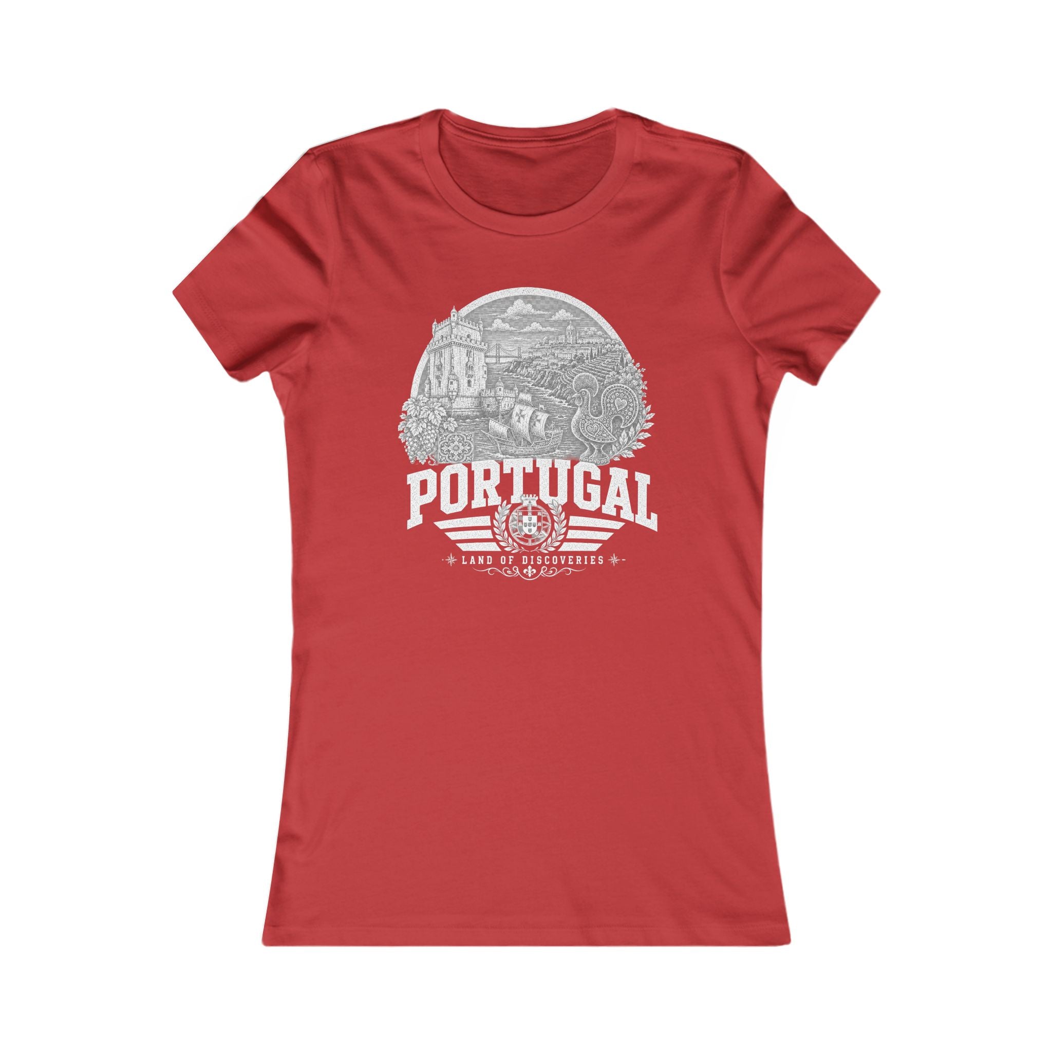 Portugal vintage landmarks women's tee — iconic landmark design | Nameshi Destinations (view 9)