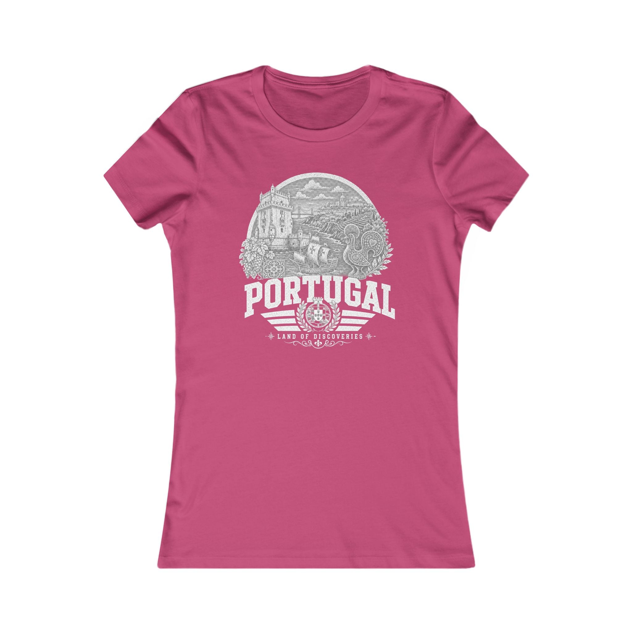 Portugal vintage landmarks women's tee — iconic landmark design | Nameshi Destinations (view 16)
