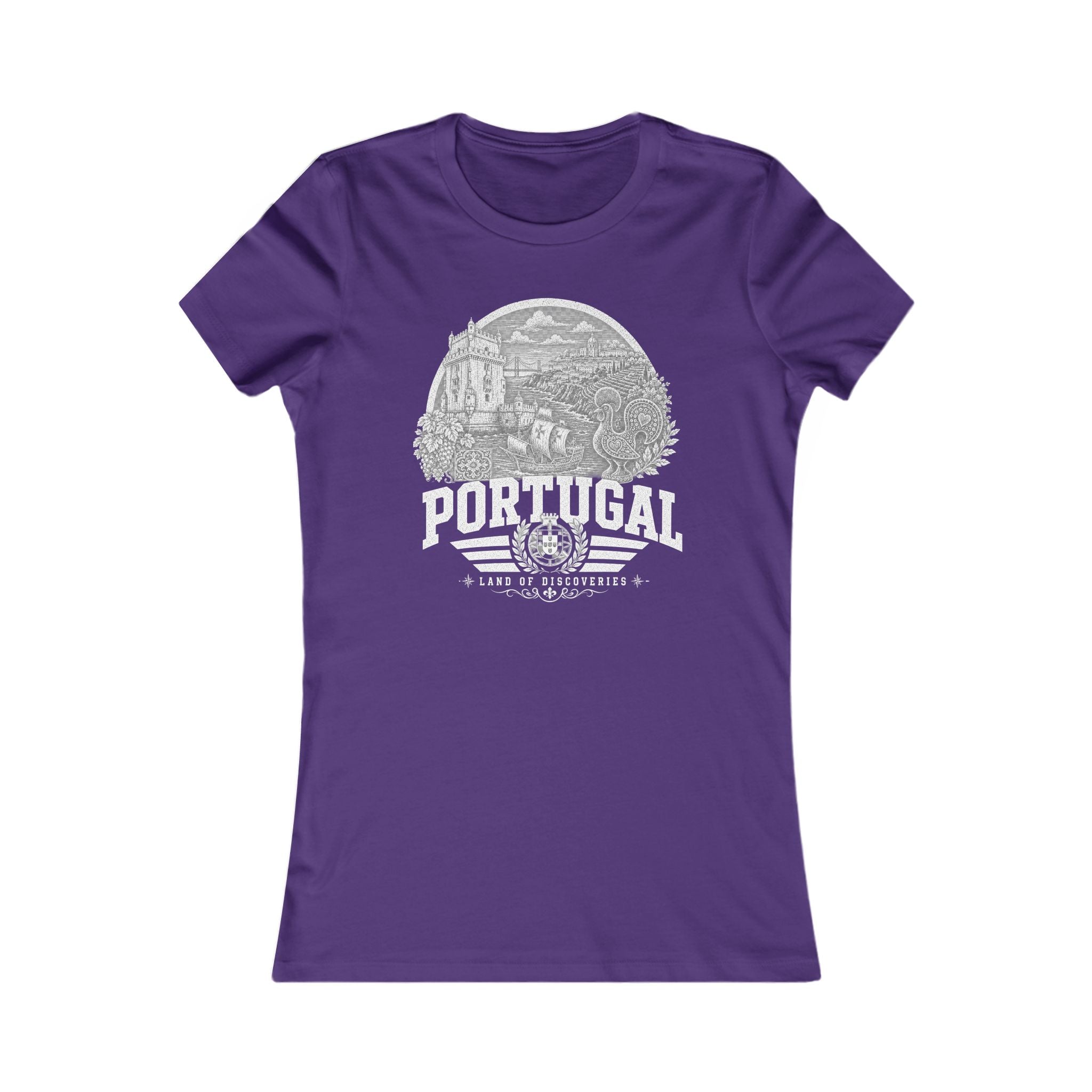 Portugal vintage landmarks women's tee — iconic landmark design | Nameshi Destinations (view 6)