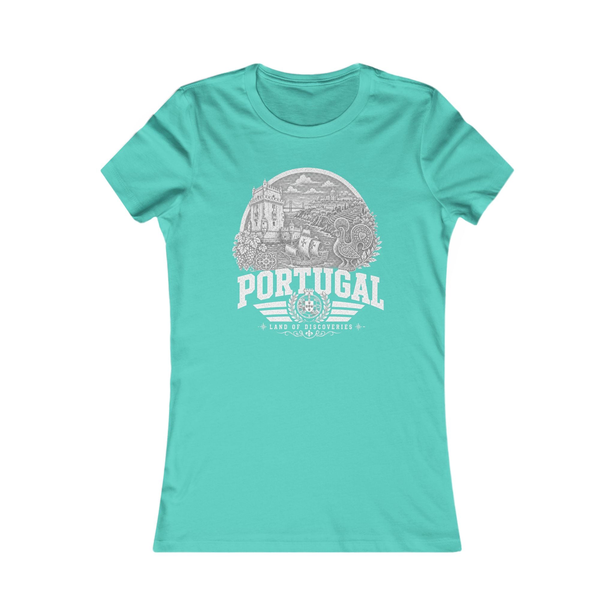Portugal vintage landmarks women's tee — iconic landmark design | Nameshi Destinations (view 14)