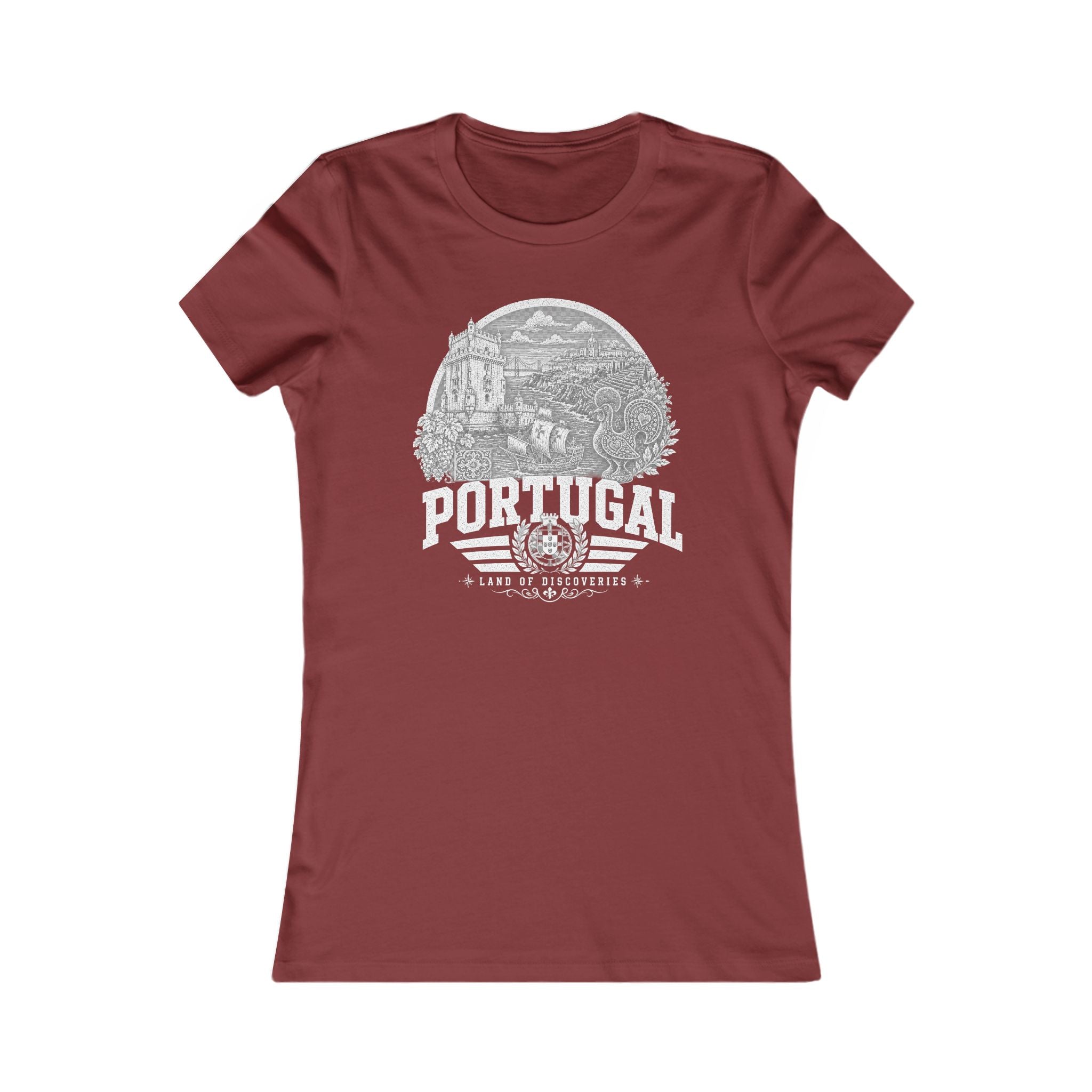 Portugal vintage landmarks women's tee — iconic landmark design | Nameshi Destinations (view 15)
