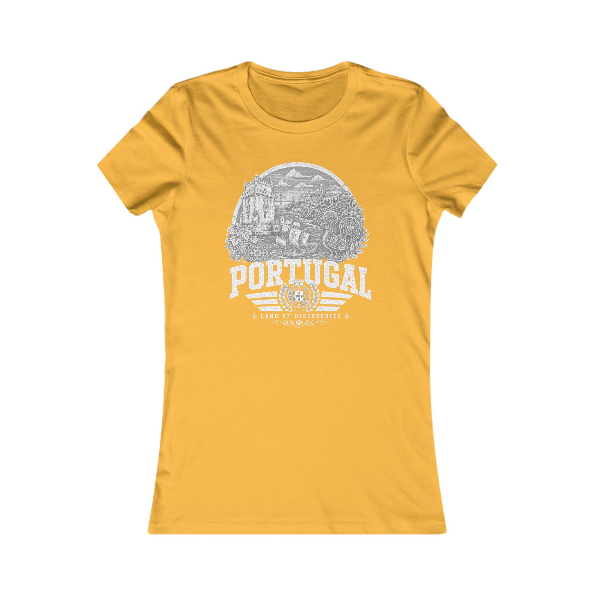 Portugal vintage landmarks women's tee — iconic landmark design | Nameshi Destinations (view 8)