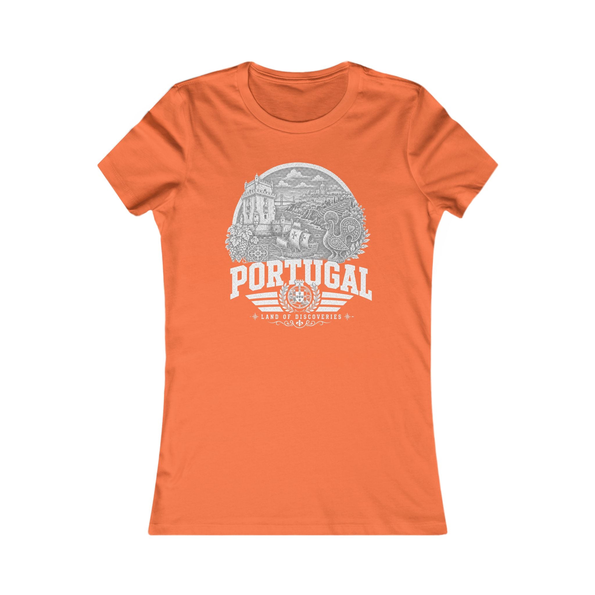 Portugal vintage landmarks women's tee — iconic landmark design | Nameshi Destinations (view 12)