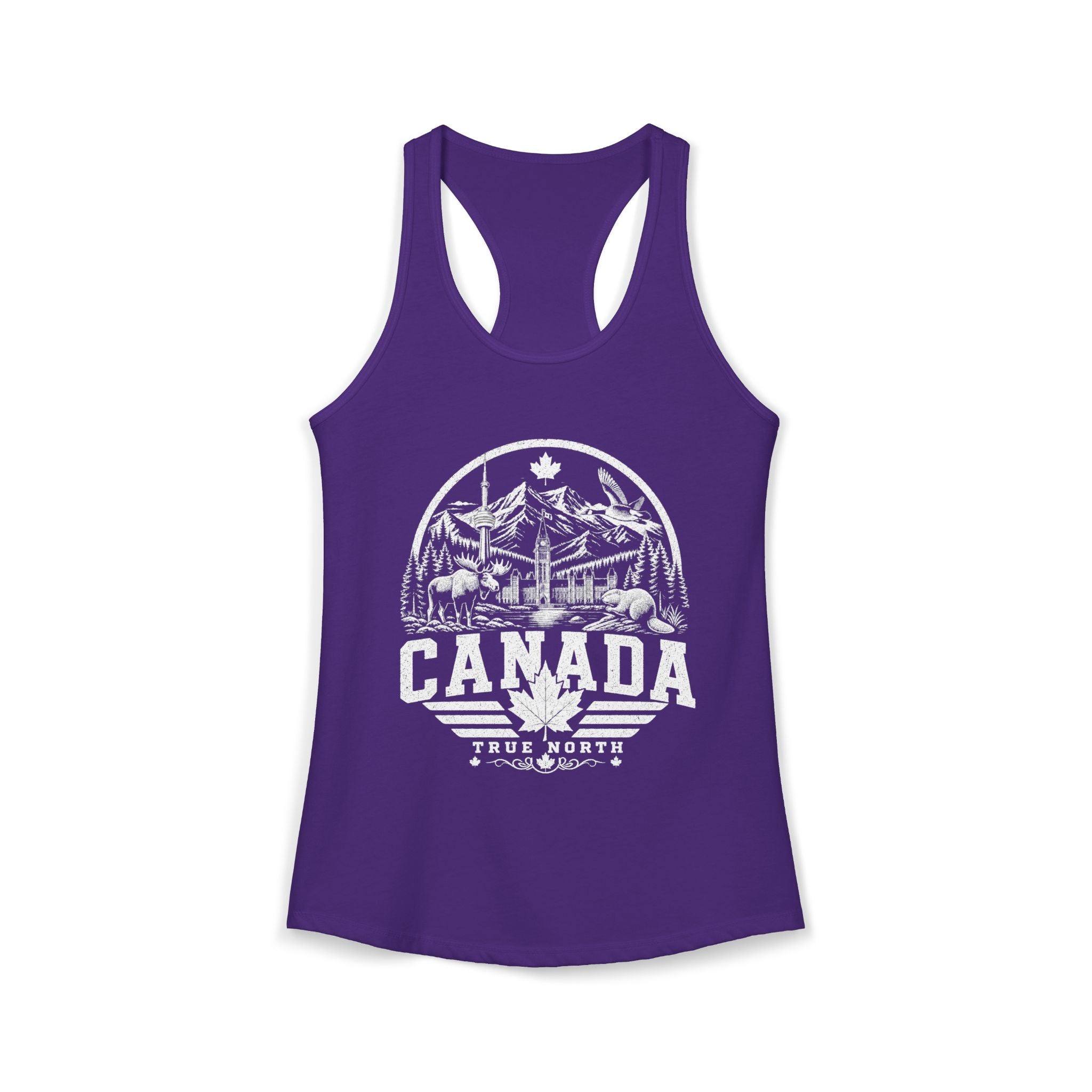 Canada vintage landmarks tank top — iconic landmark design | Nameshi Destinations (view 14)