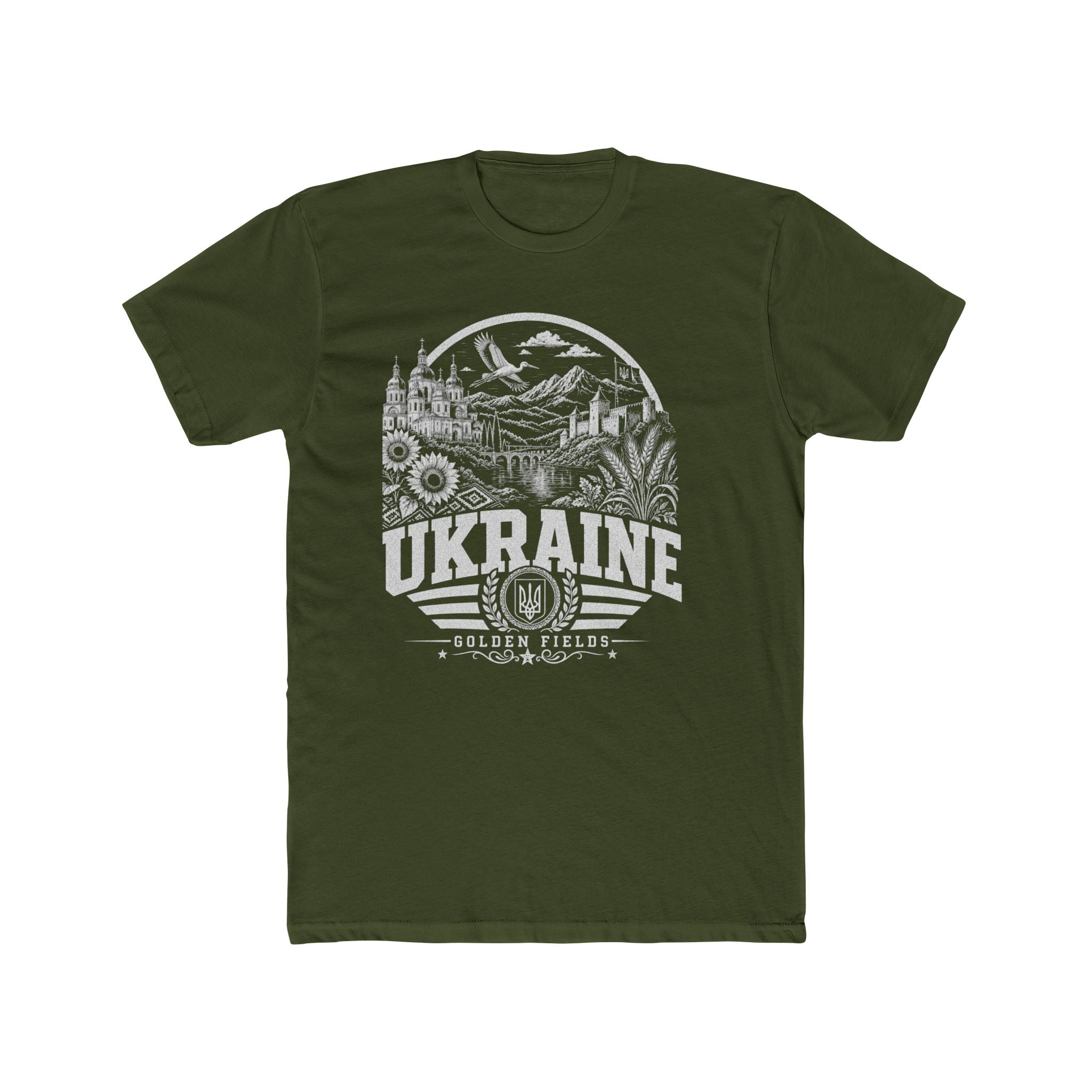 Ukraine vintage landmarks men's tee — iconic landmark design | Nameshi Destinations (view 4)