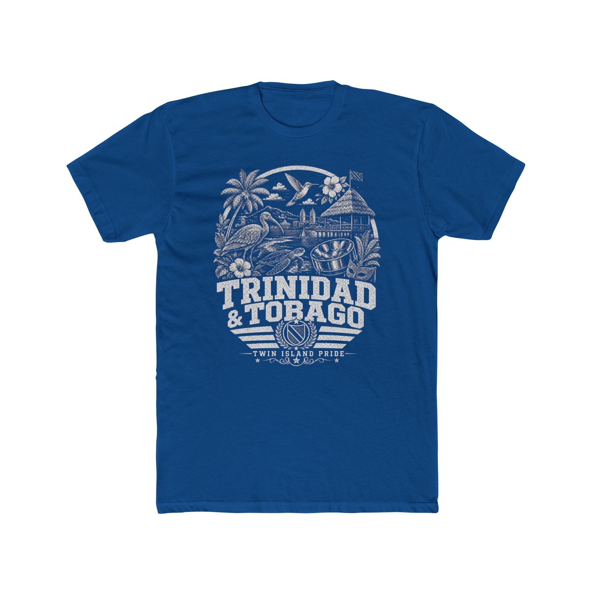 Trinidad y Tobago vintage landmarks men's tee — iconic landmark design | Nameshi Destinations (view 10)