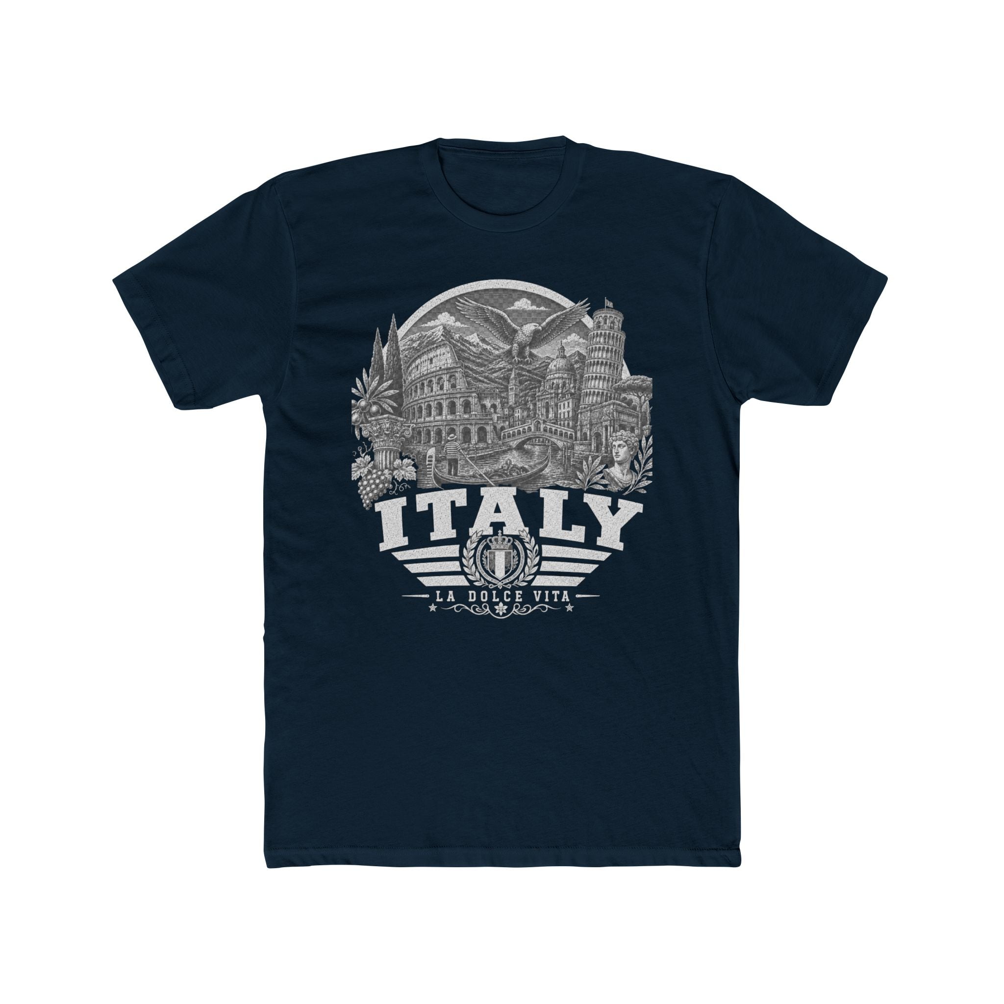 Italy vintage landmarks men's tee — iconic landmark design | Nameshi Destinations (view 12)