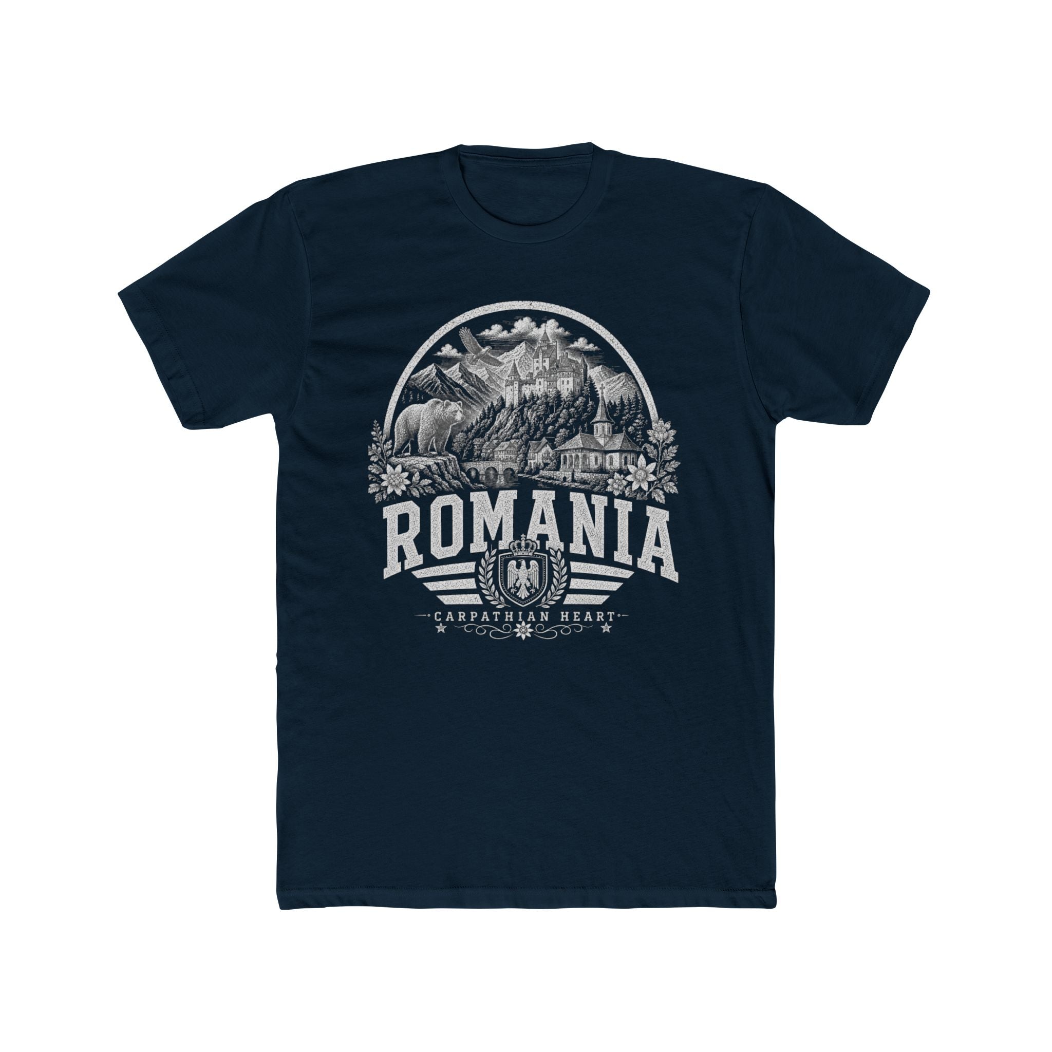 Romania vintage landmarks men's tee — iconic landmark design | Nameshi Destinations (view 12)