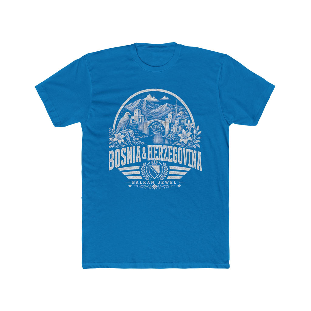 Bosnia y Herzegovina vintage landmarks men's tee — iconic landmark design | Nameshi Destinations (view 9)