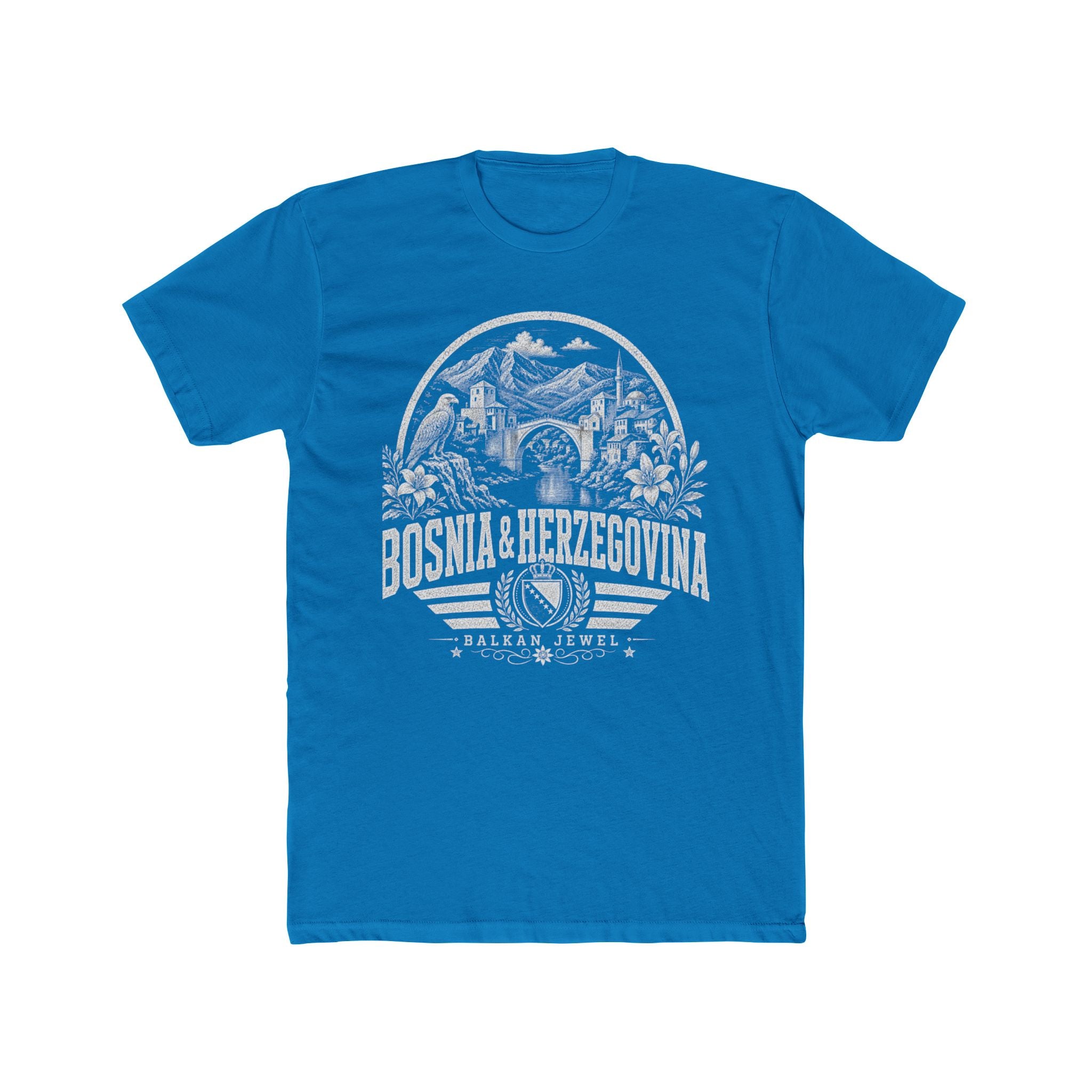 Bosnia y Herzegovina vintage landmarks men's tee — iconic landmark design | Nameshi Destinations (view 9)