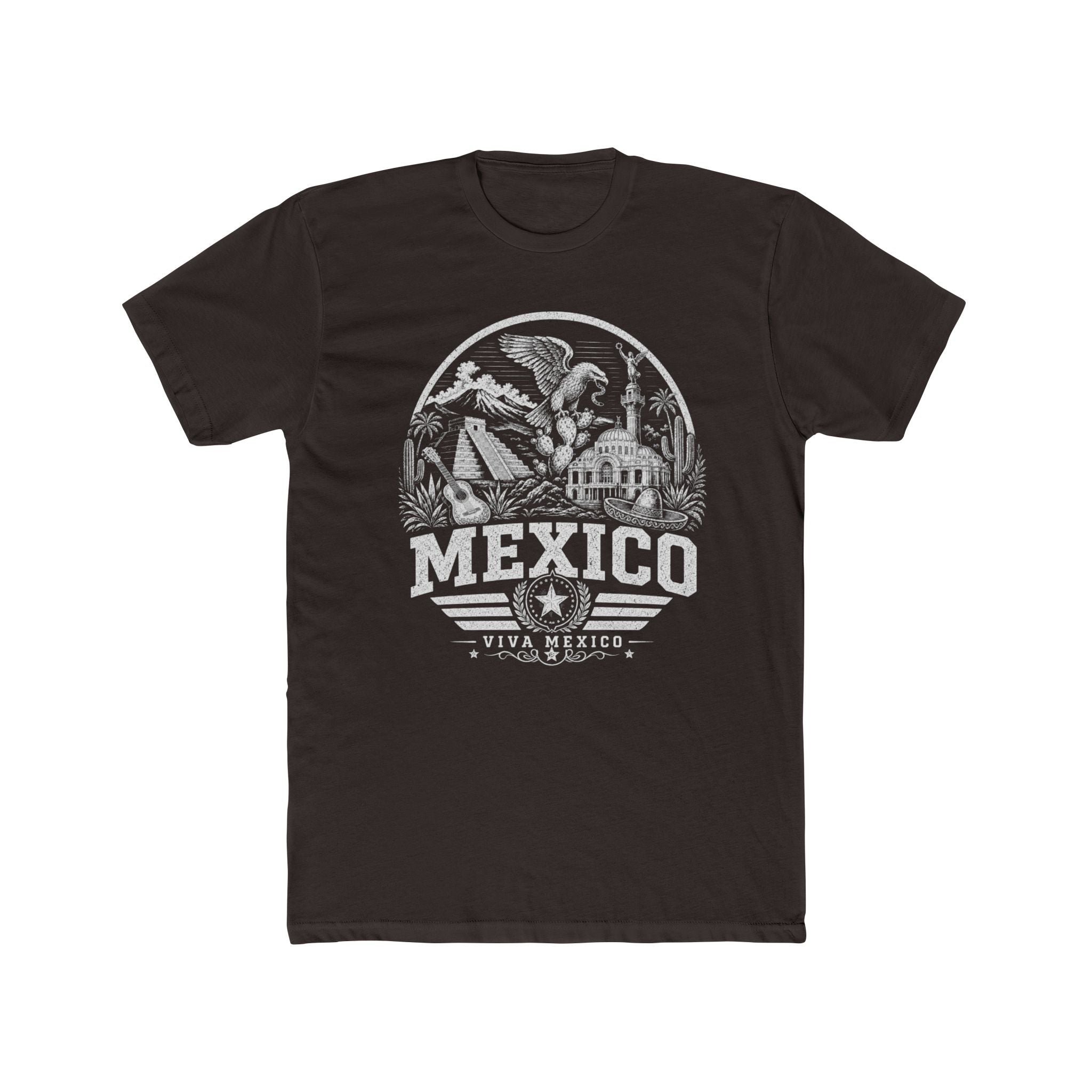 Mexico vintage landmarks men's tee — iconic landmark design | Nameshi Destinations (view 1)