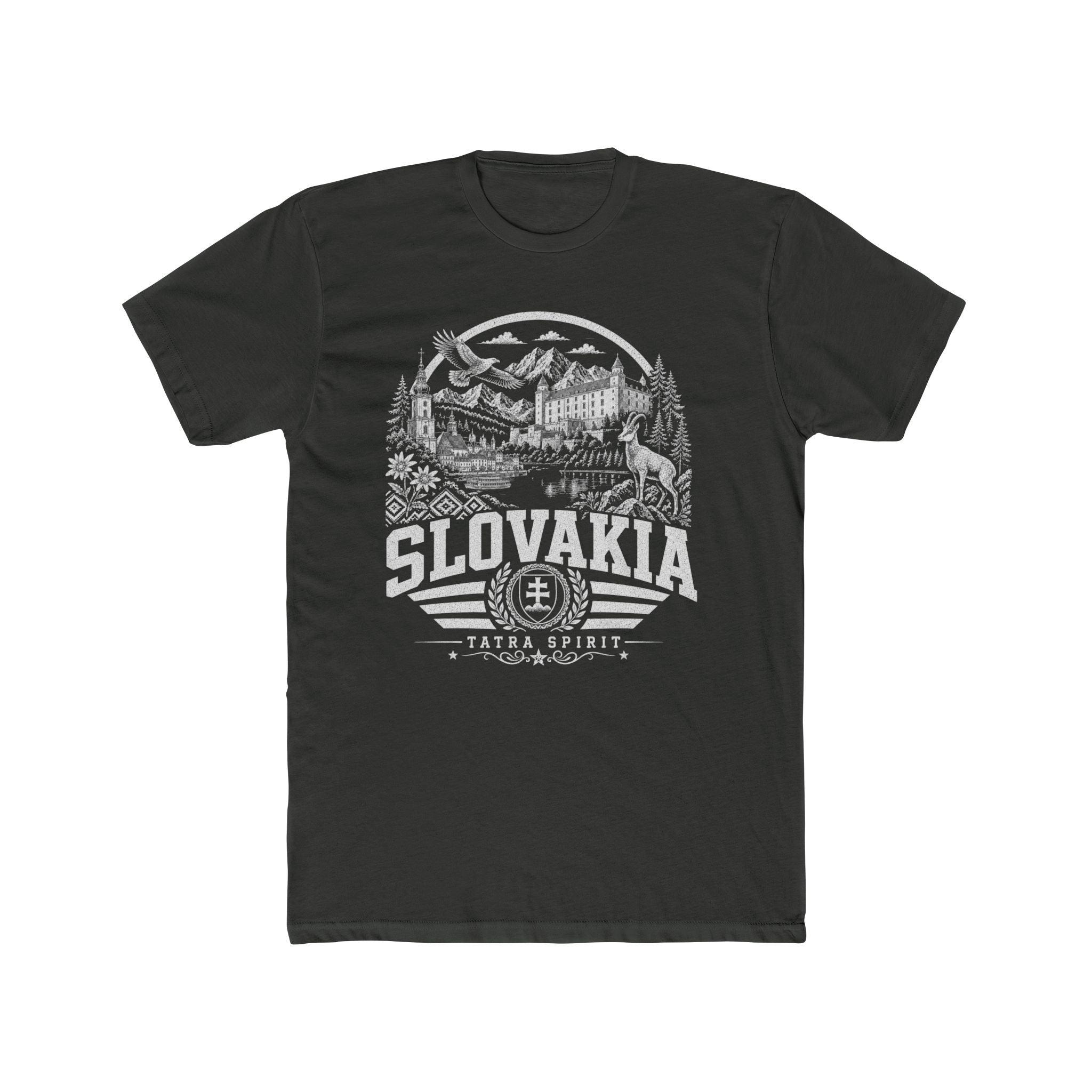 Slovakia vintage landmarks men's tee — iconic landmark design | Nameshi Destinations (view 5)