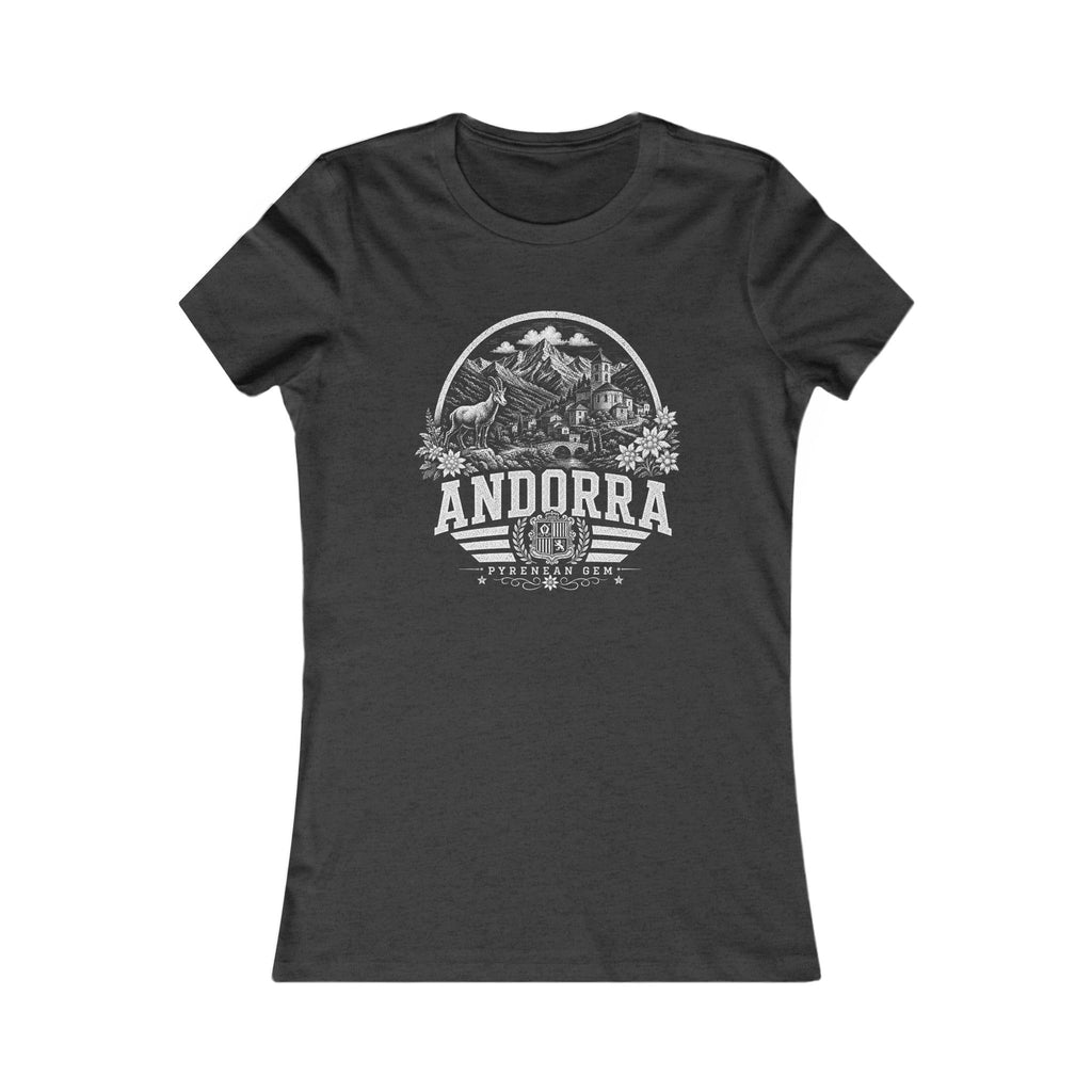 Andorra vintage landmarks women's tee — iconic landmark design | Nameshi Destinations (view 4)