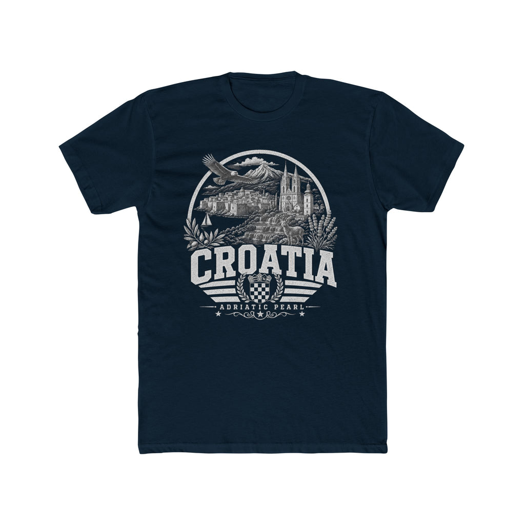 Croatia vintage landmarks men's tee — iconic landmark design | Nameshi Destinations (view 12)