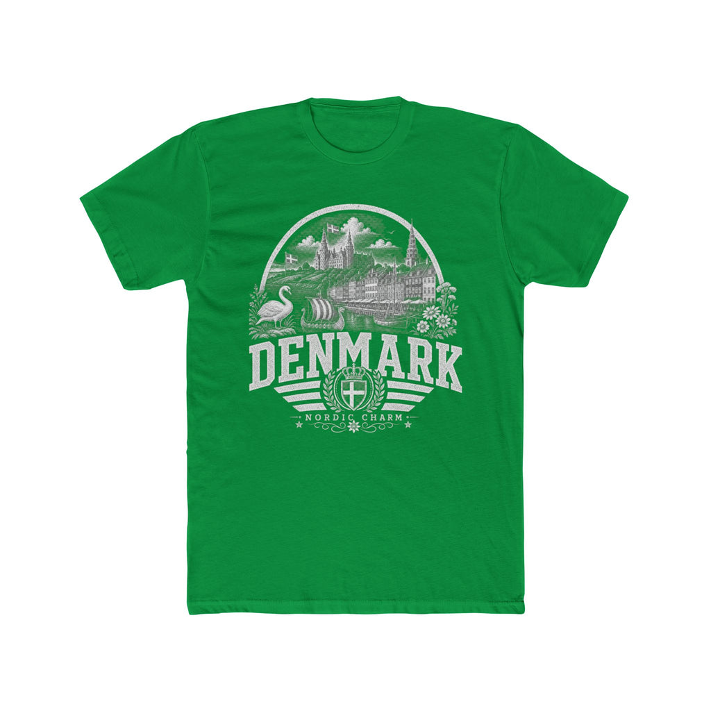 Denmark vintage landmarks men's tee — iconic landmark design | Nameshi Destinations (view 6)
