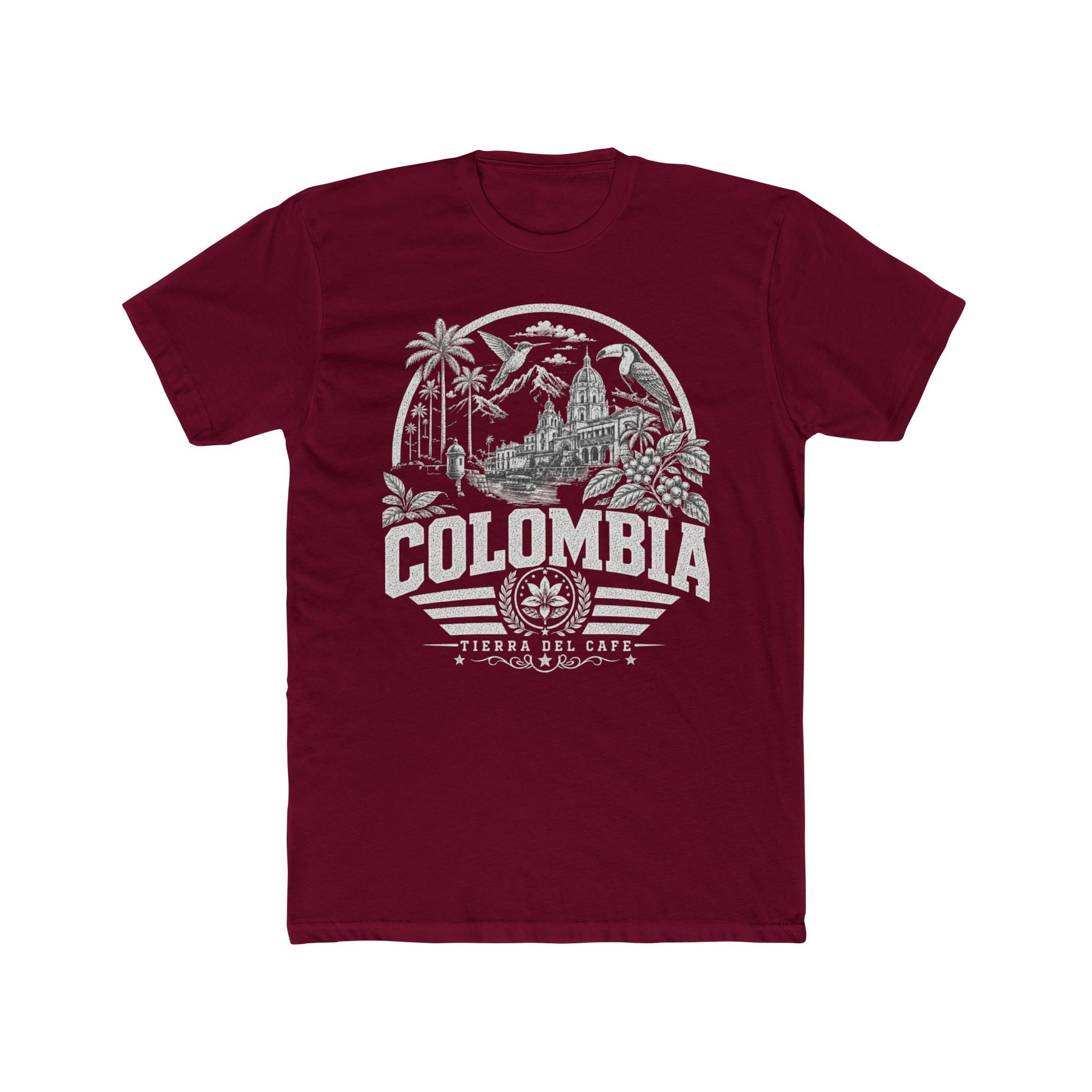 Colombia vintage landmarks men's tee — iconic landmark design | Nameshi Destinations (view 14)