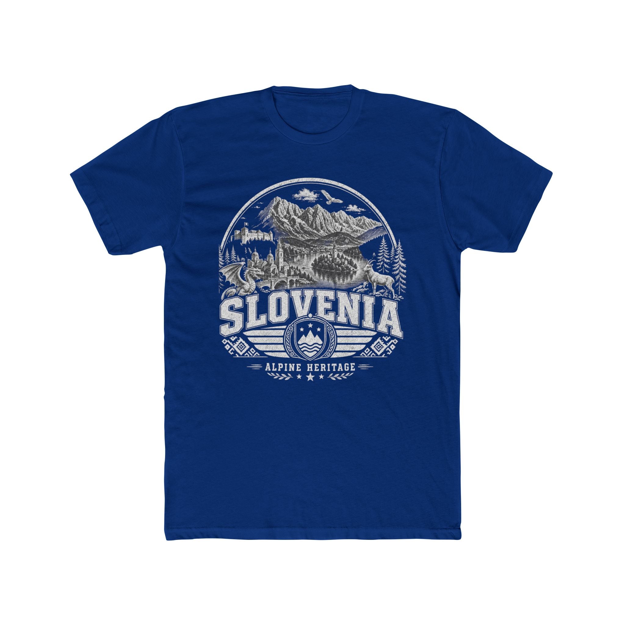 Slovenia vintage landmarks men's tee — iconic landmark design | Nameshi Destinations (view 11)